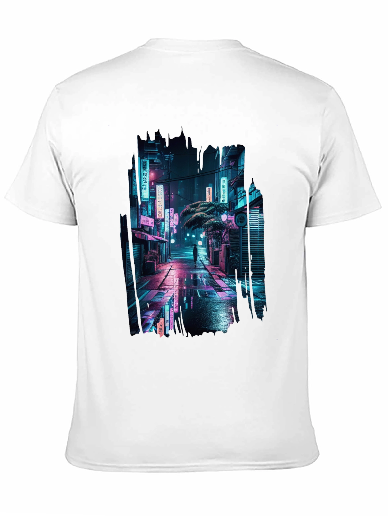 Cyberpunk City Street T-Shirt