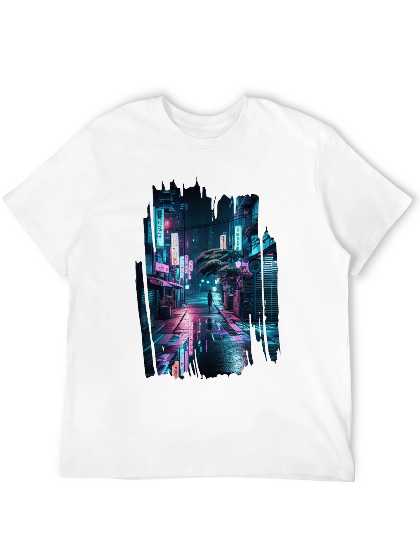 Cyberpunk City Street T-Shirt
