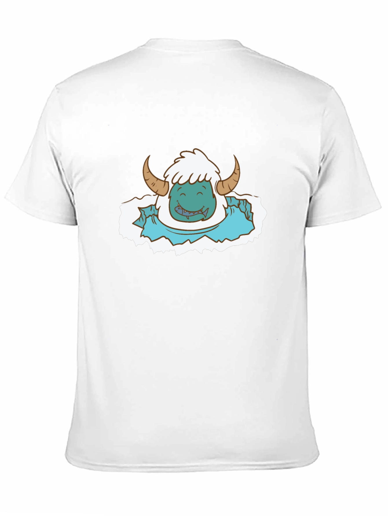 Monster Graphic Print Tee - Black Cotton Blend