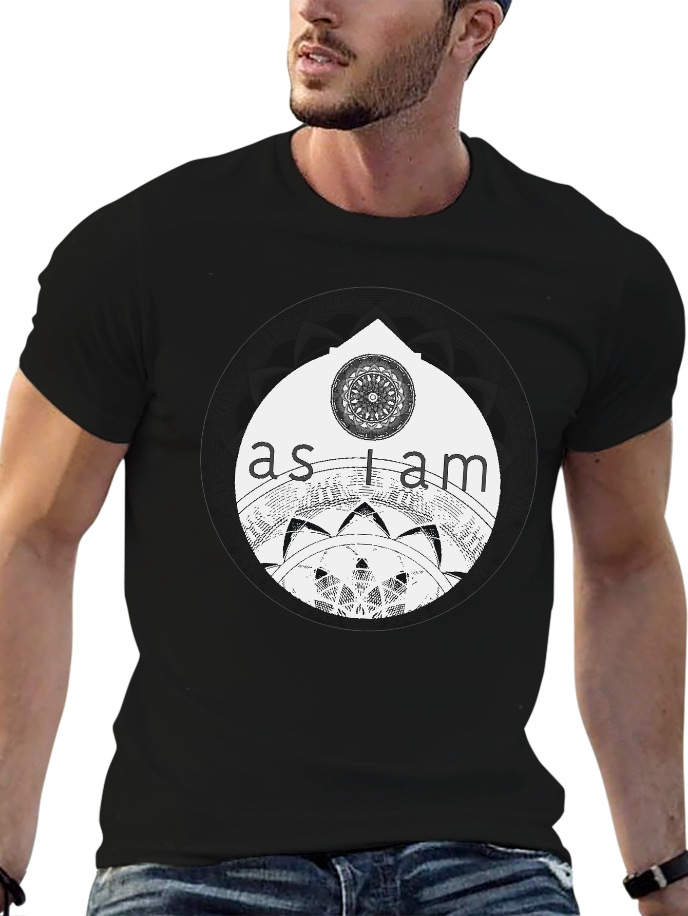 As I Am Mandala Graphic Tee - Black Unisex