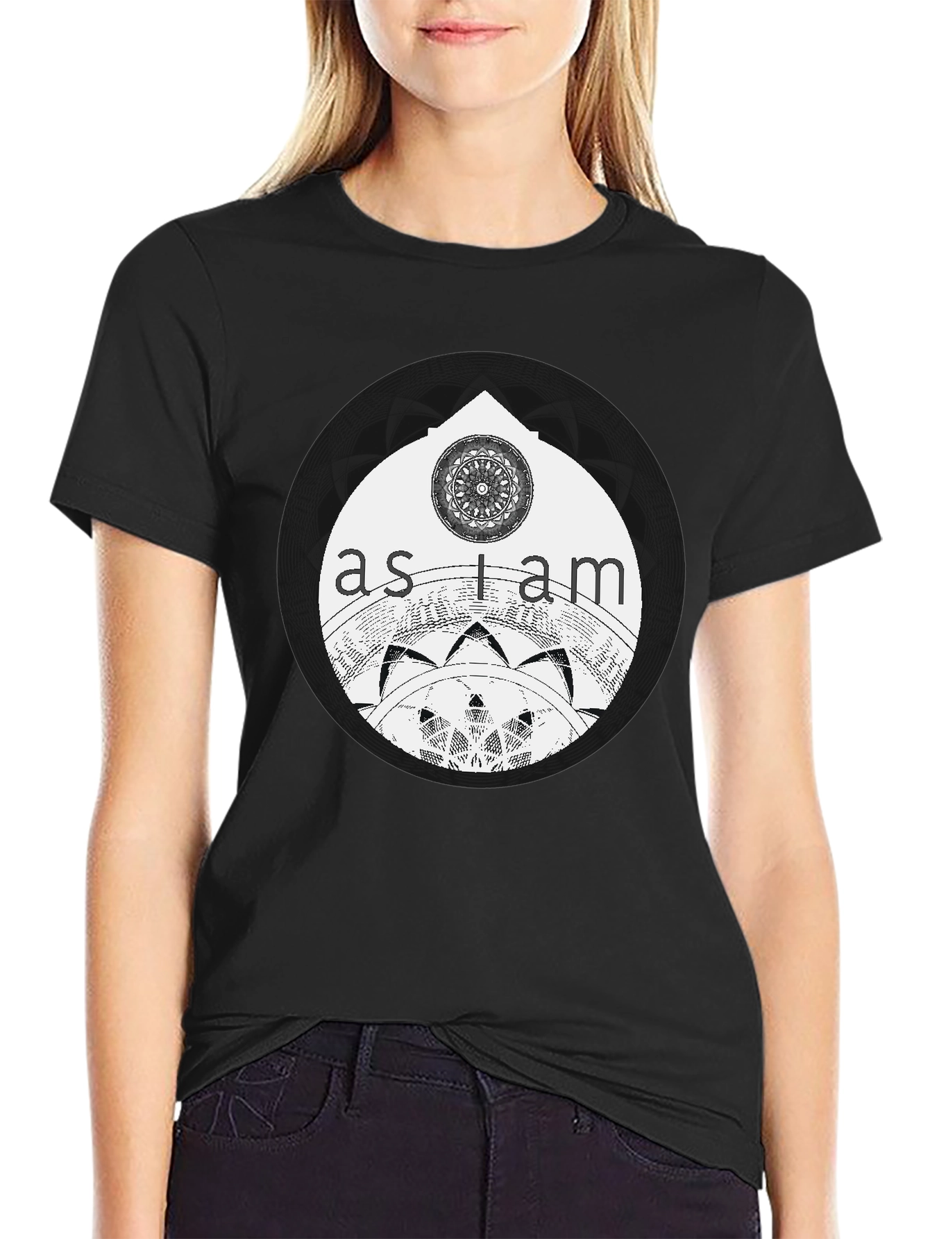 As I Am Mandala Graphic Tee - Black Unisex