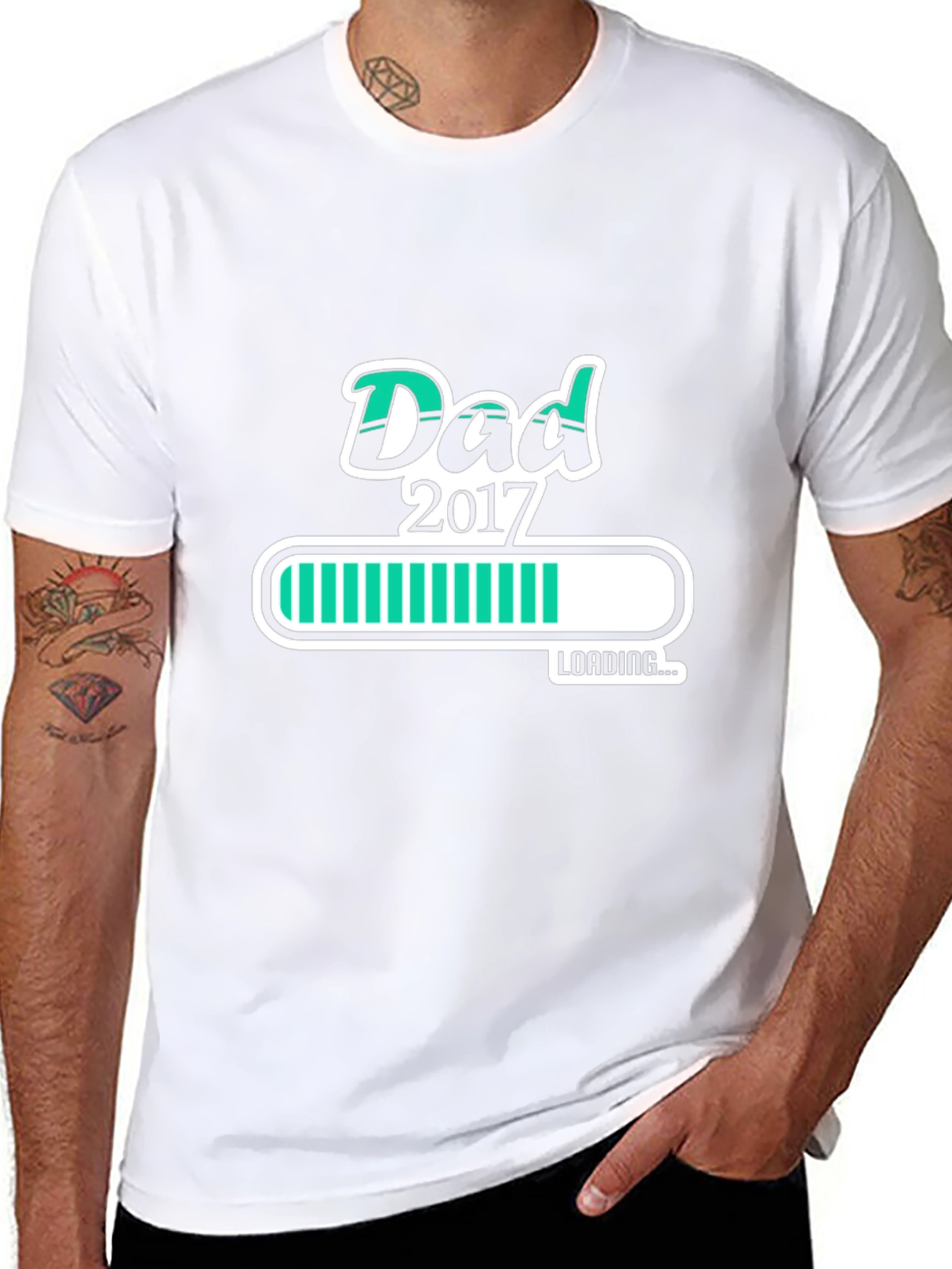 Dad 2017 Loading Graphic Tee - Black