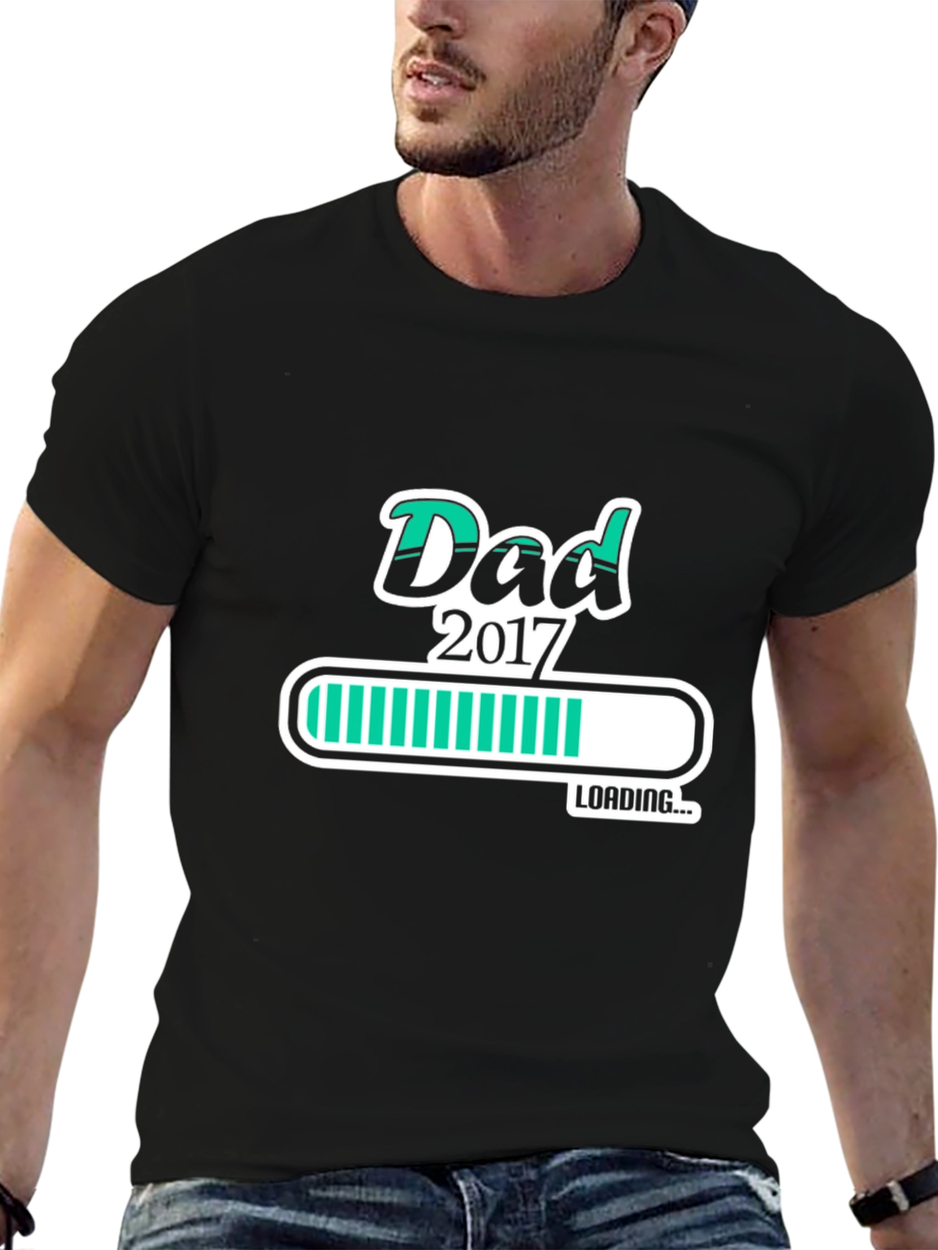 Dad 2017 Loading Graphic Tee - Black
