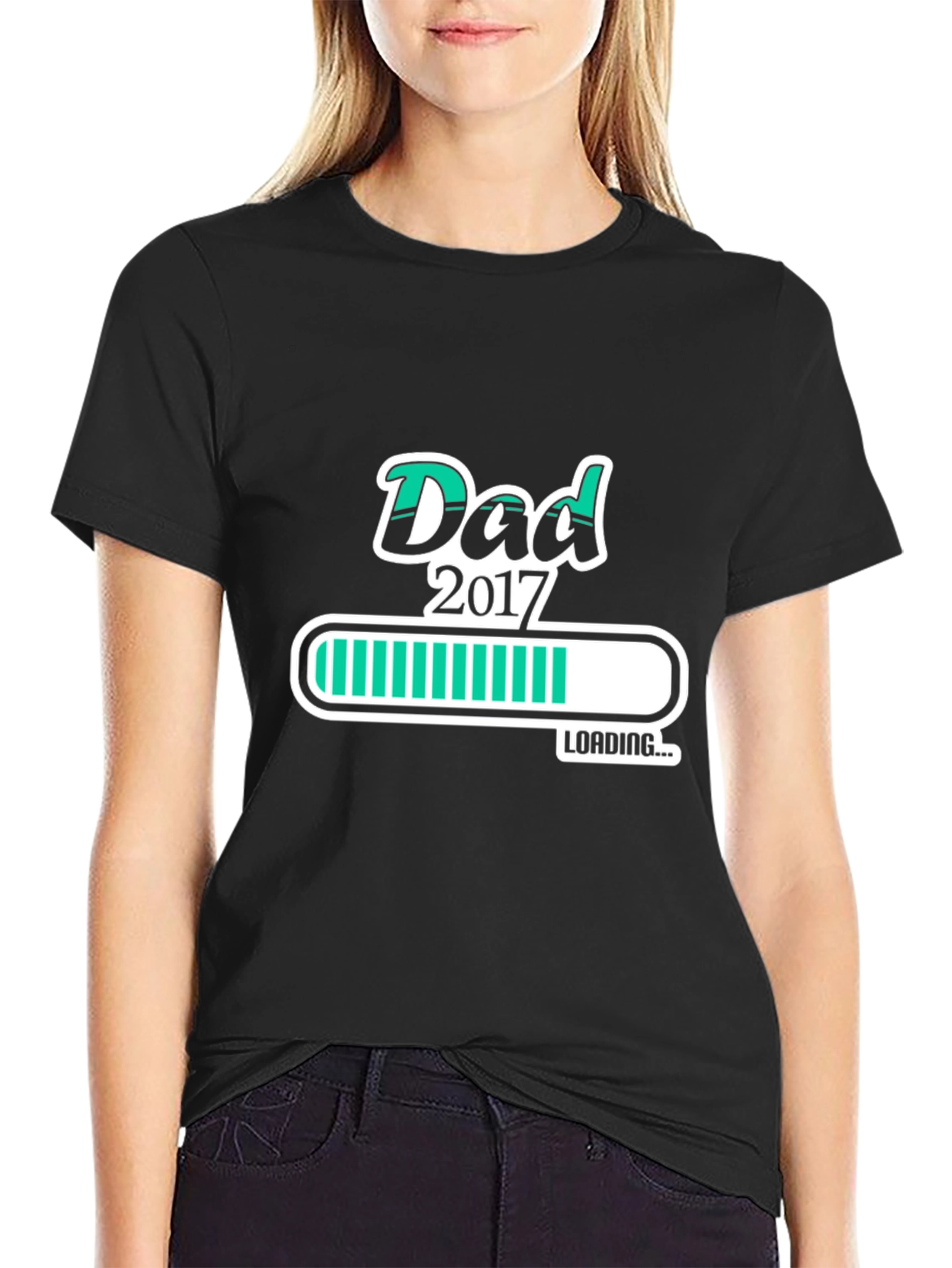 Dad 2017 Loading Graphic Tee - Black
