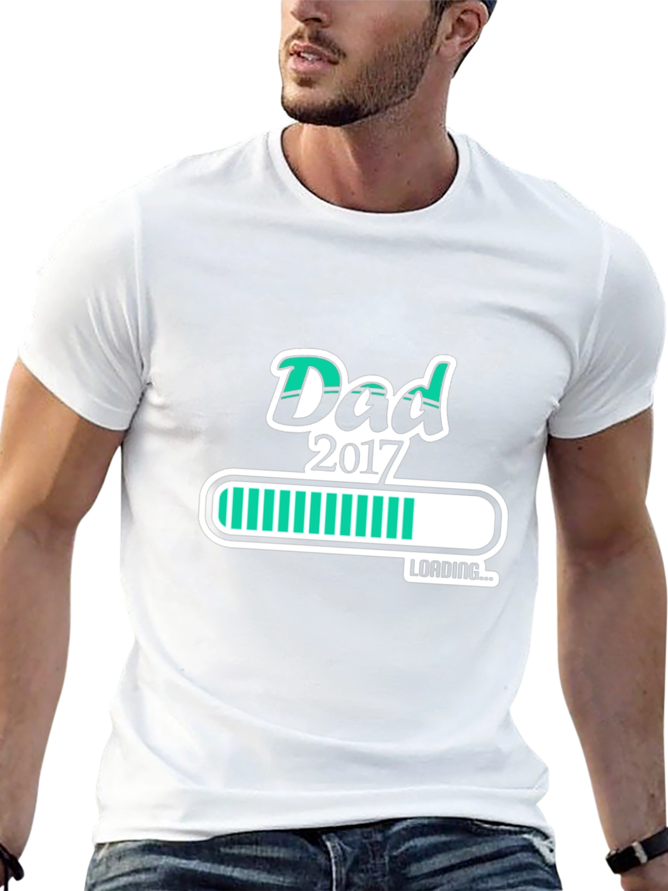 Dad 2017 Loading Graphic Tee - Black
