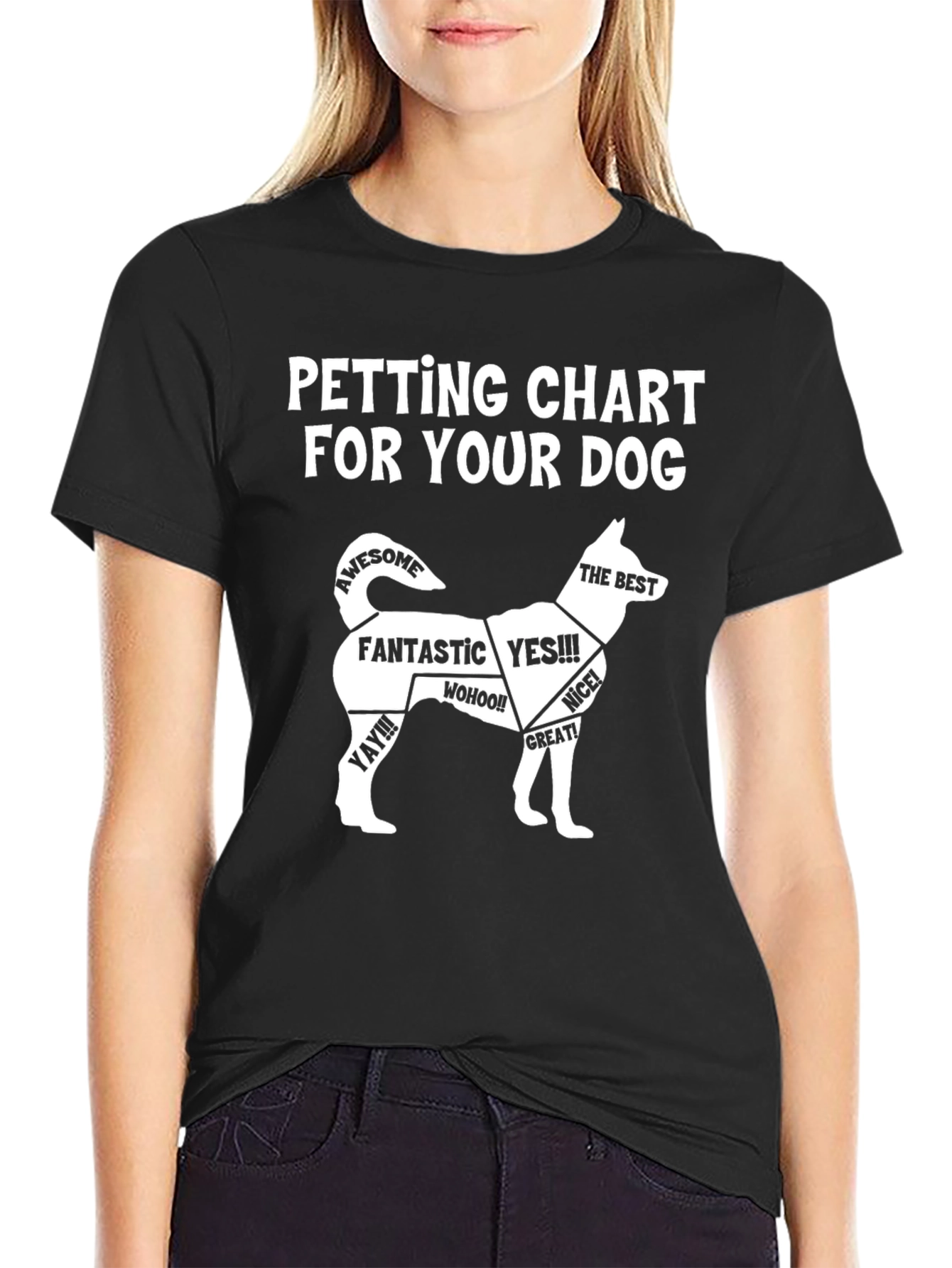 Petting Chart Dog Lover T-Shirt