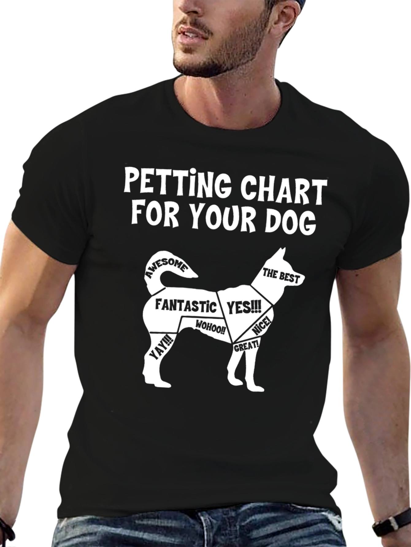 Petting Chart Dog Lover T-Shirt