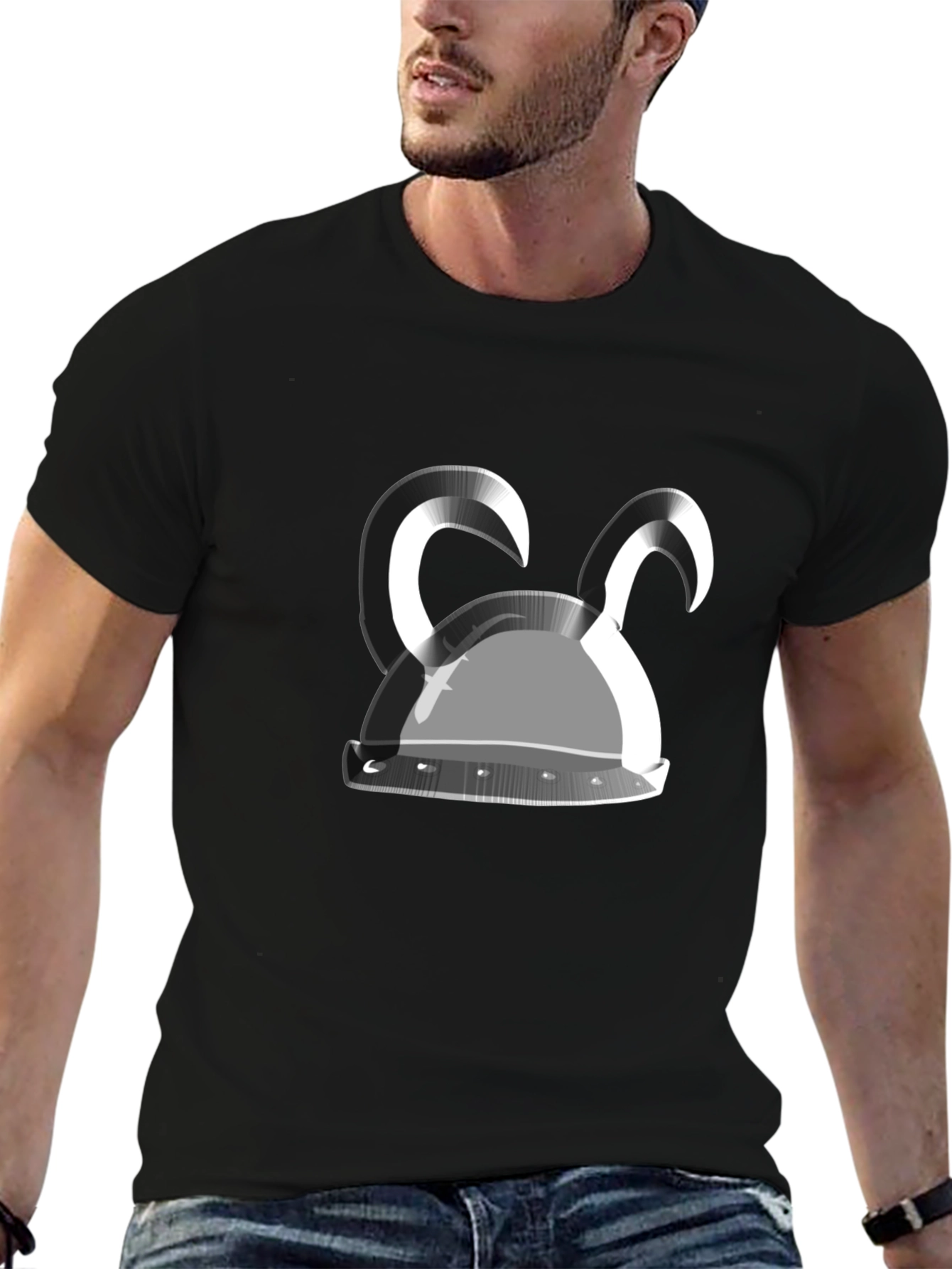 Viking Helmet T-Shirt - Bold Graphic Tee