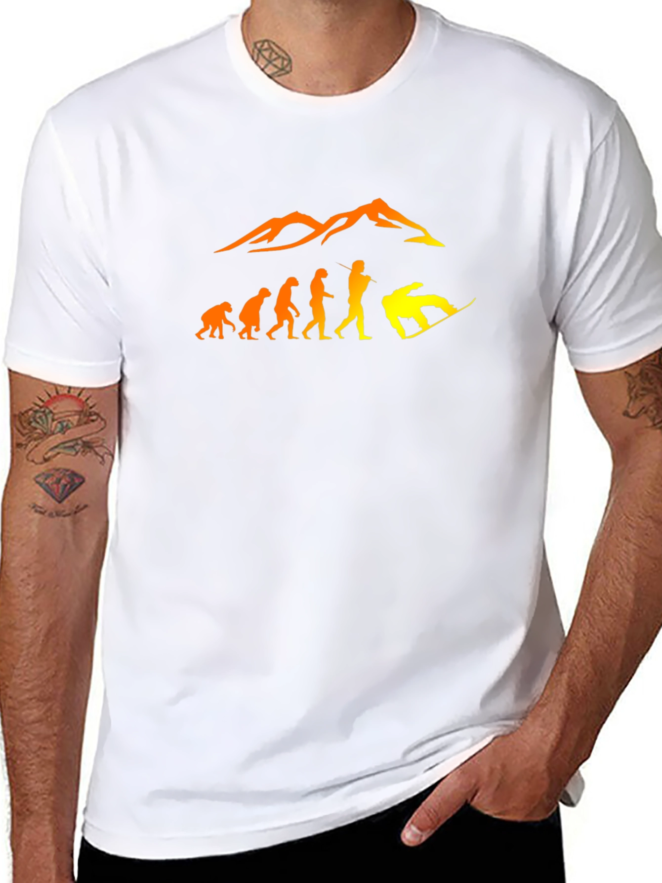 Snowboard Evolution Black T-Shirt