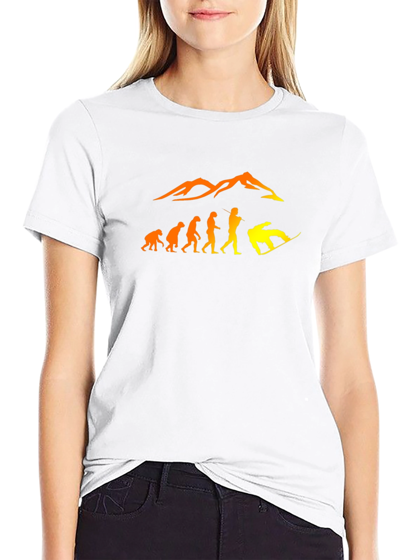 Snowboard Evolution Black T-Shirt