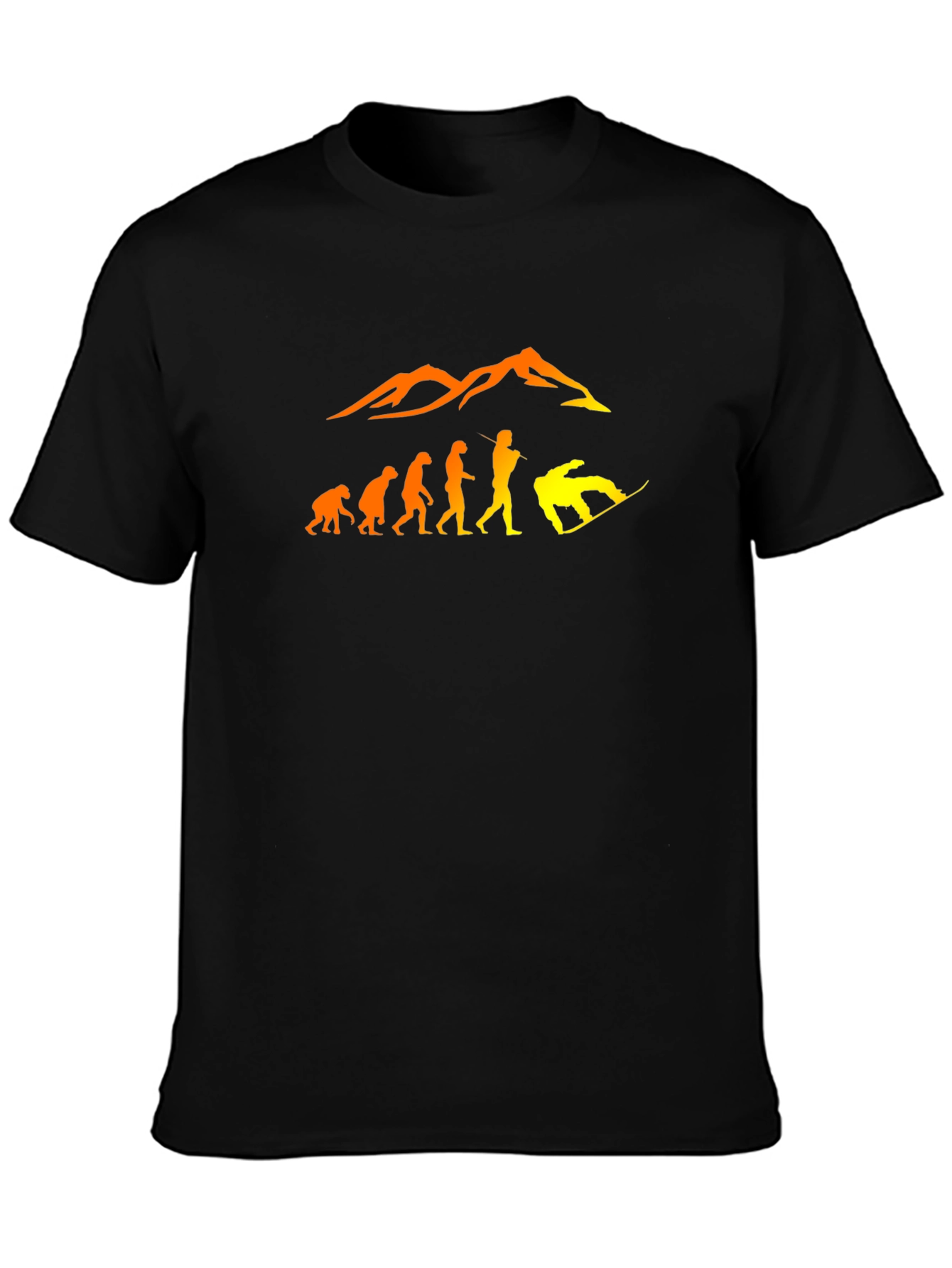 Snowboard Evolution Black T-Shirt
