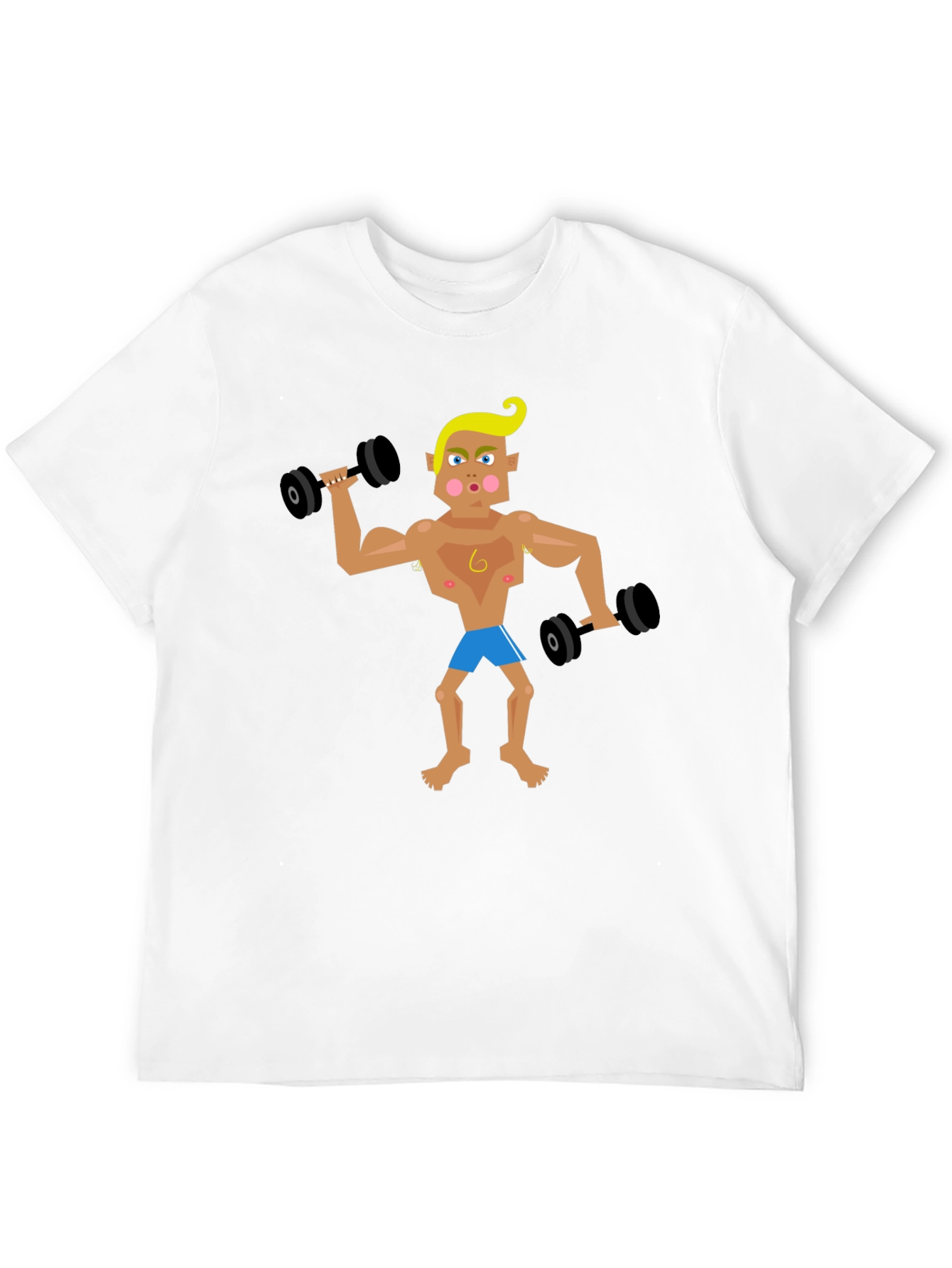 Cartoon Gym Bro T-Shirt