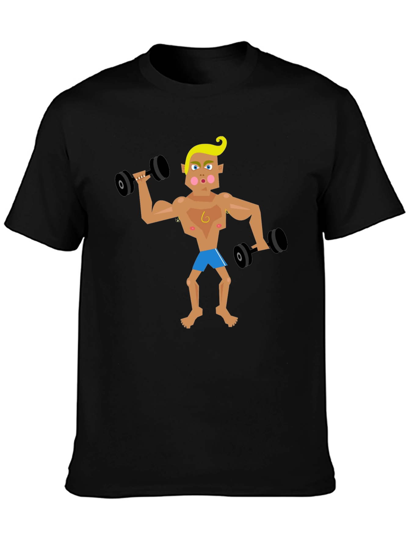 Cartoon Gym Bro T-Shirt