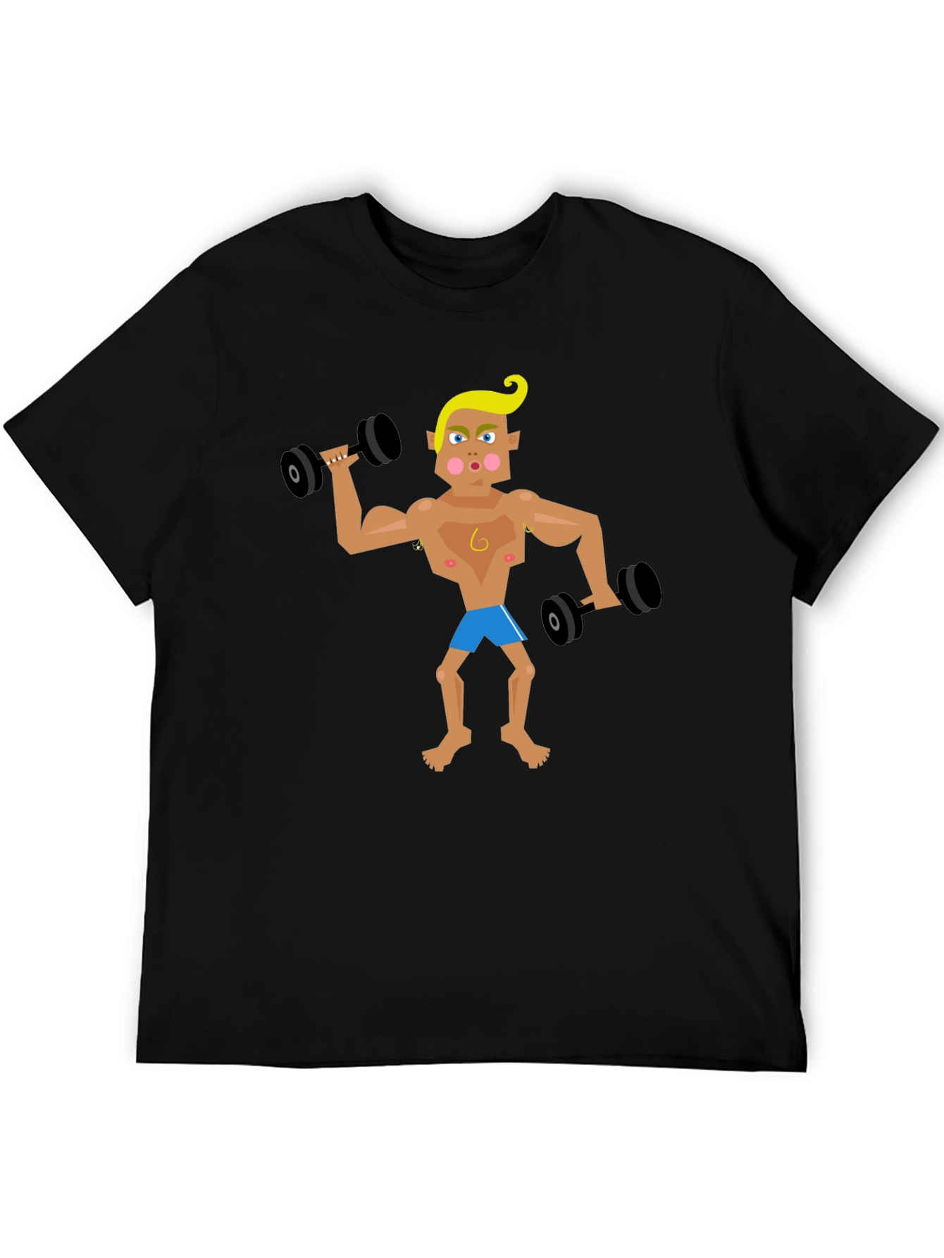 Cartoon Gym Bro T-Shirt