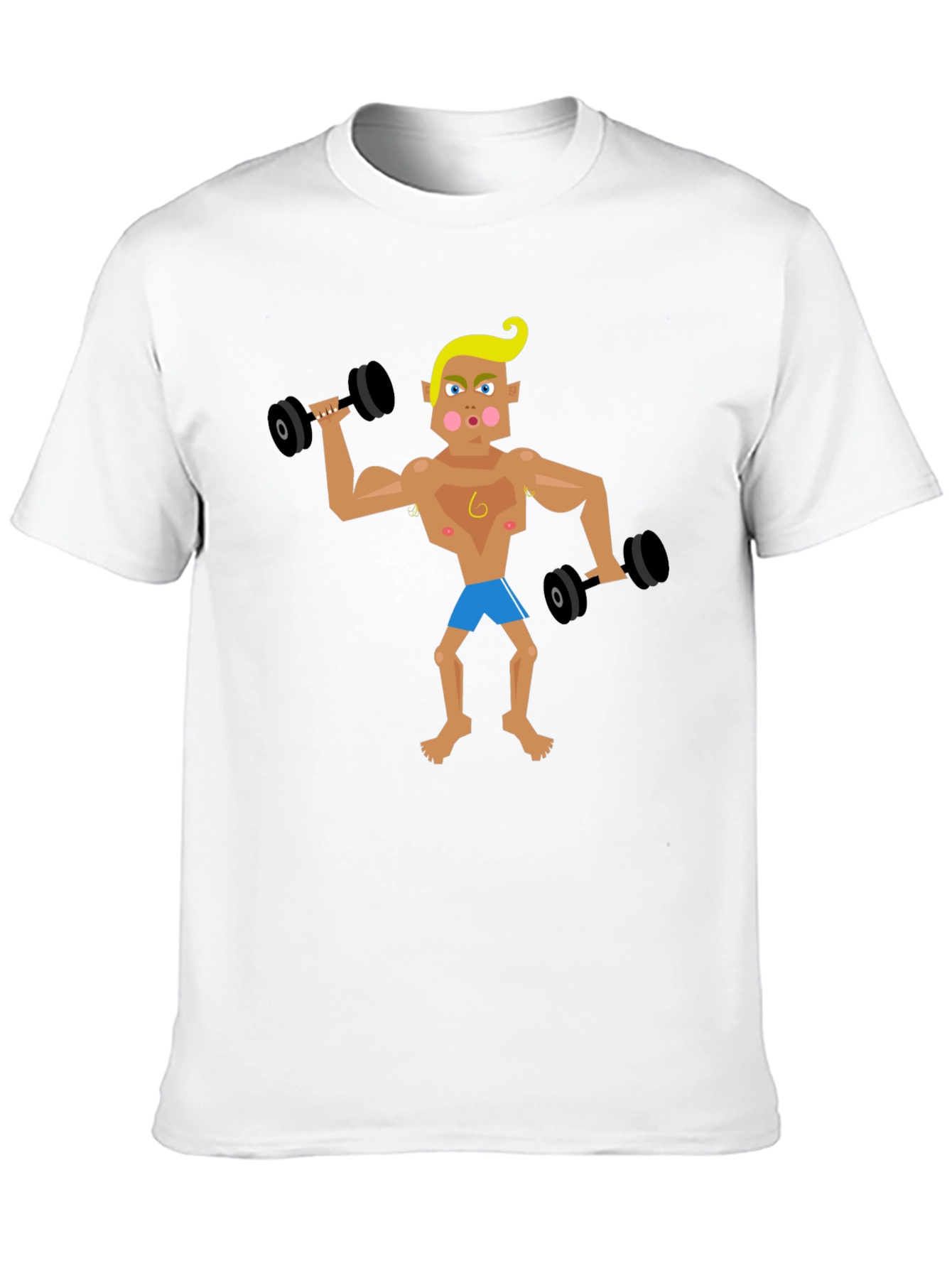 Cartoon Gym Bro T-Shirt