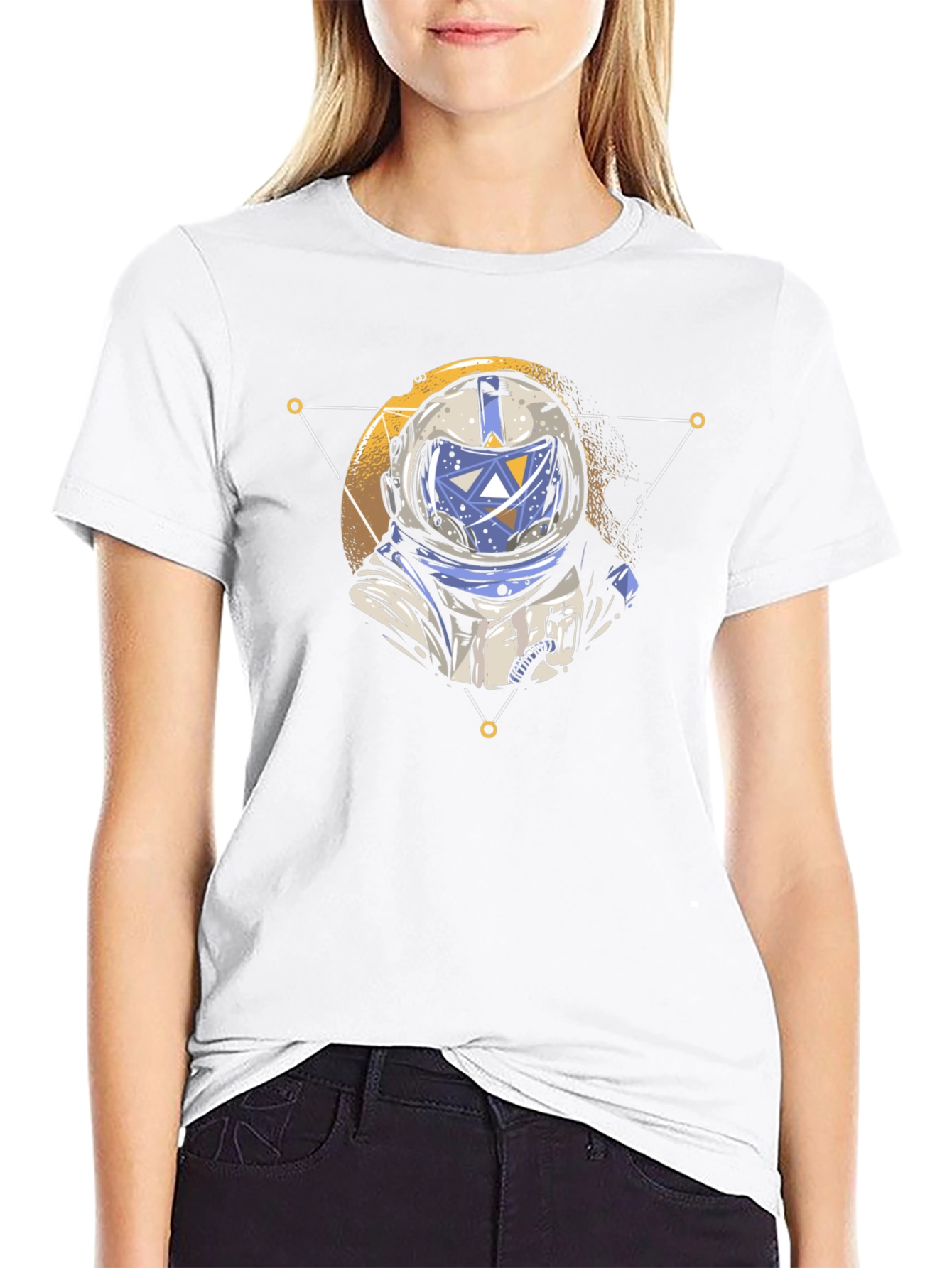 Astronaut Graphic Tee - Black Crew Neck