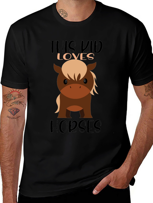 This Kid Loves Horses T-Shirt Cute Pony Graphic Tee