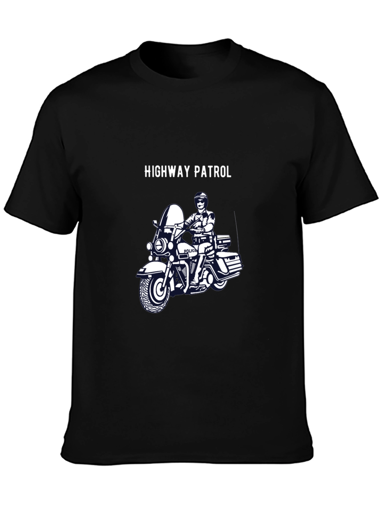 Highway Patrol Motorcycle T-Shirt - Black
