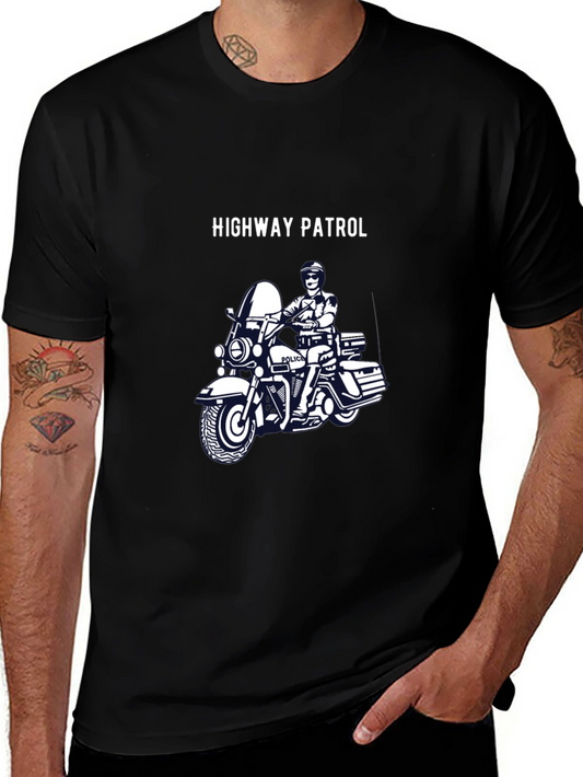 Highway Patrol Motorcycle T-Shirt - Black
