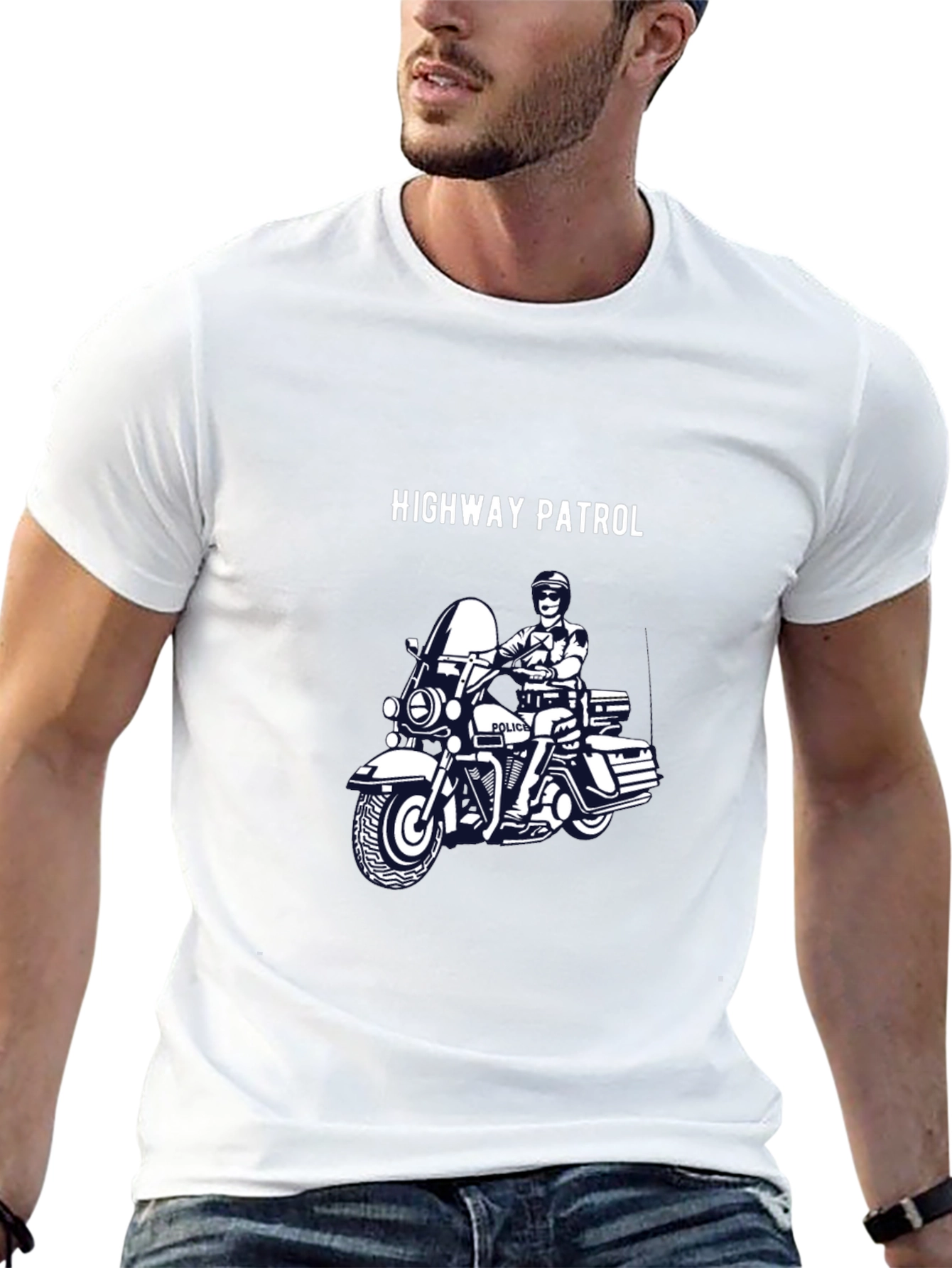 Highway Patrol Motorcycle T-Shirt - Black