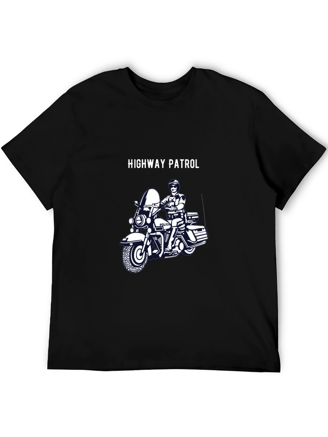 Highway Patrol Motorcycle T-Shirt - Black