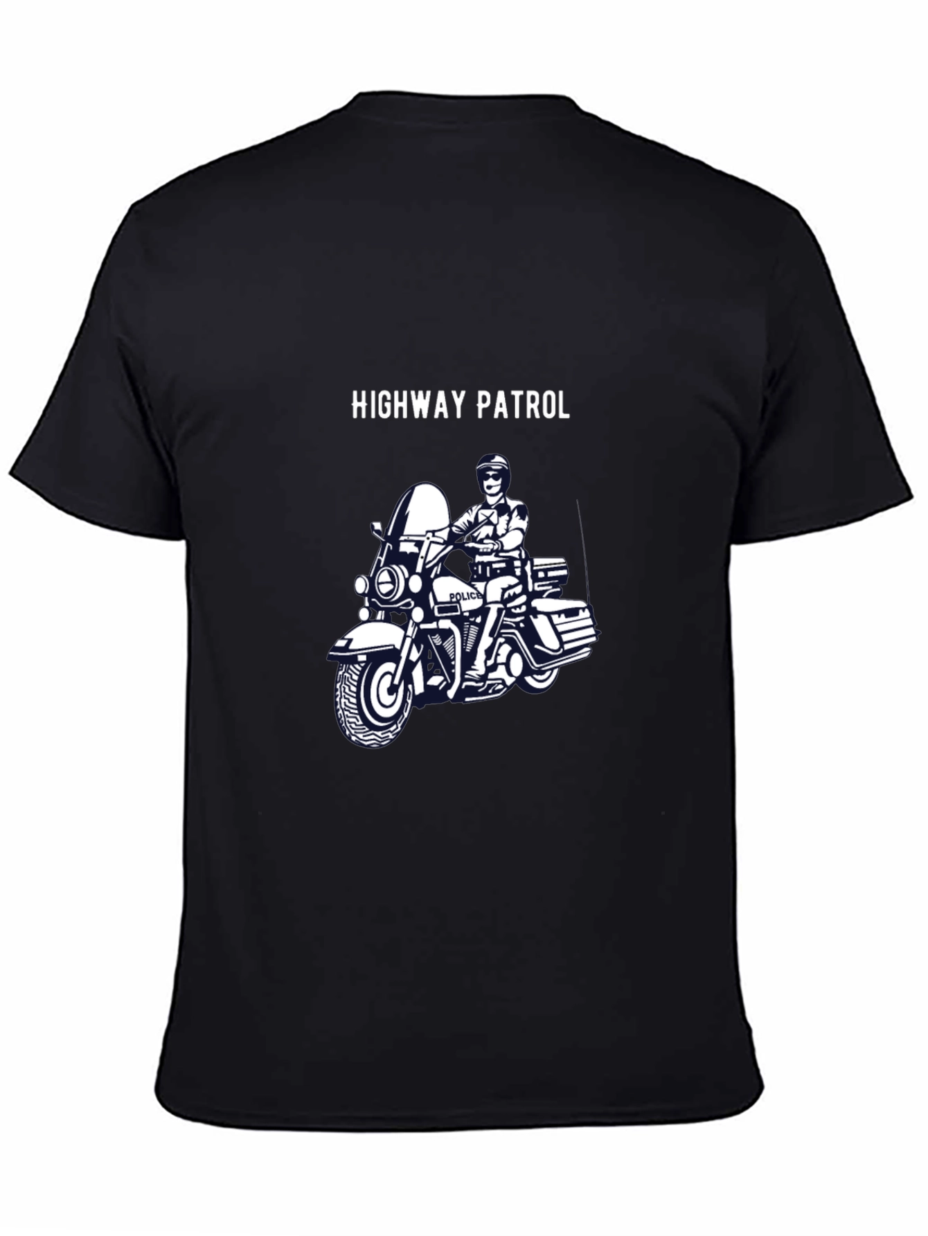Highway Patrol Motorcycle T-Shirt - Black