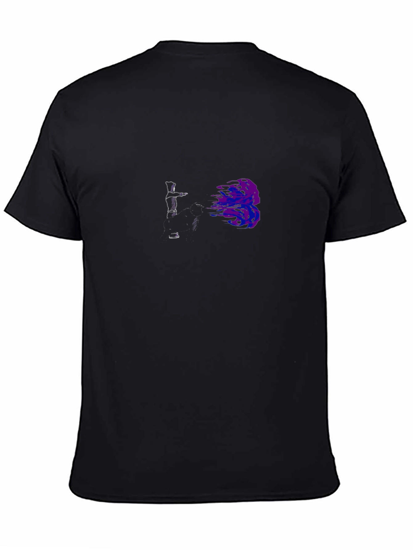 Abstract Spray Paint Art Black Tee