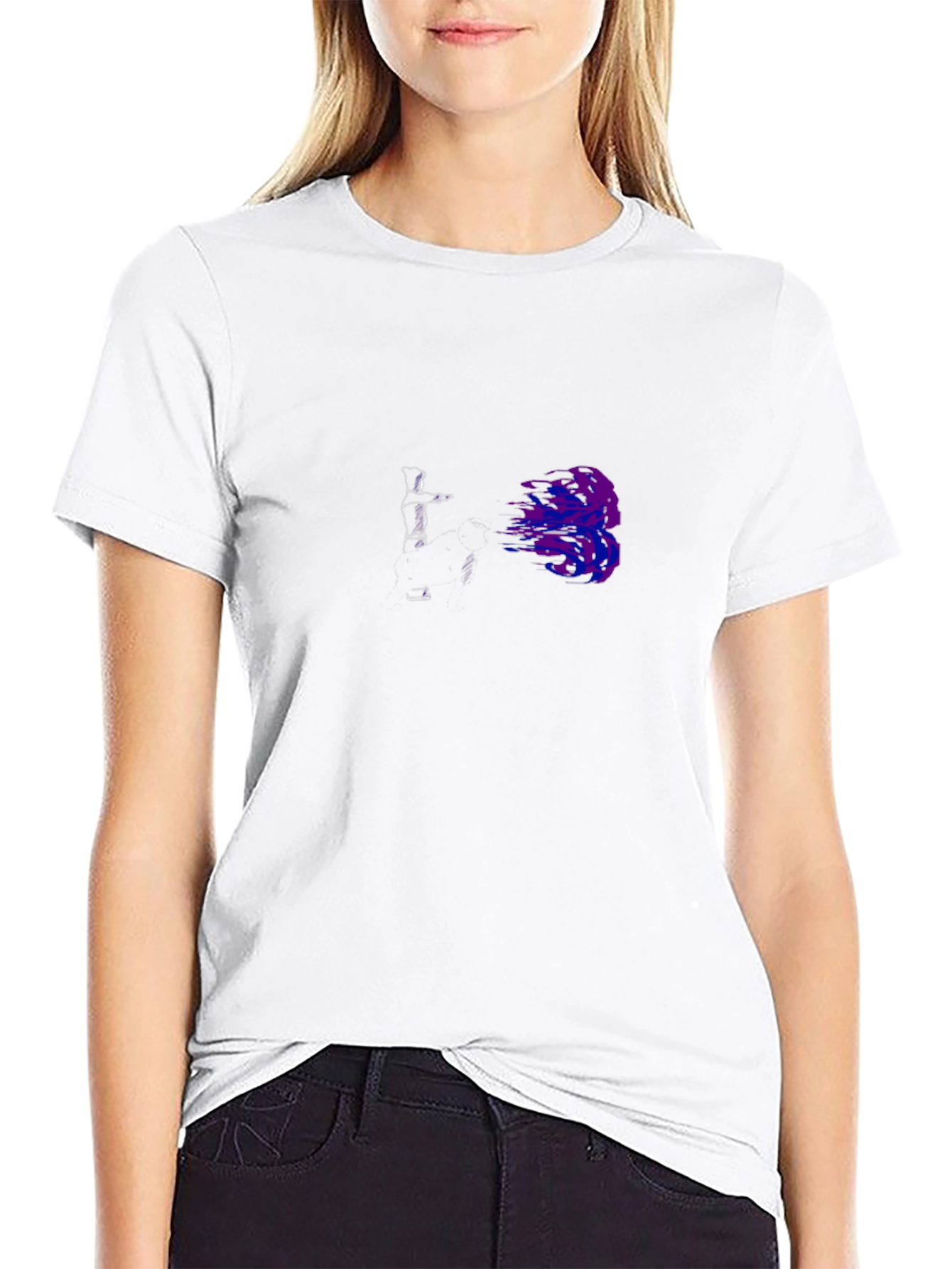 Abstract Spray Paint Art Black Tee