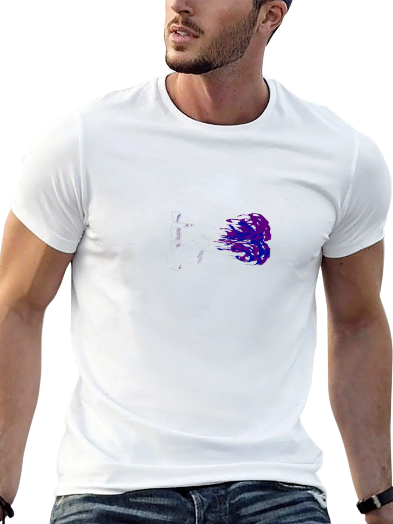 Abstract Spray Paint Art Black Tee