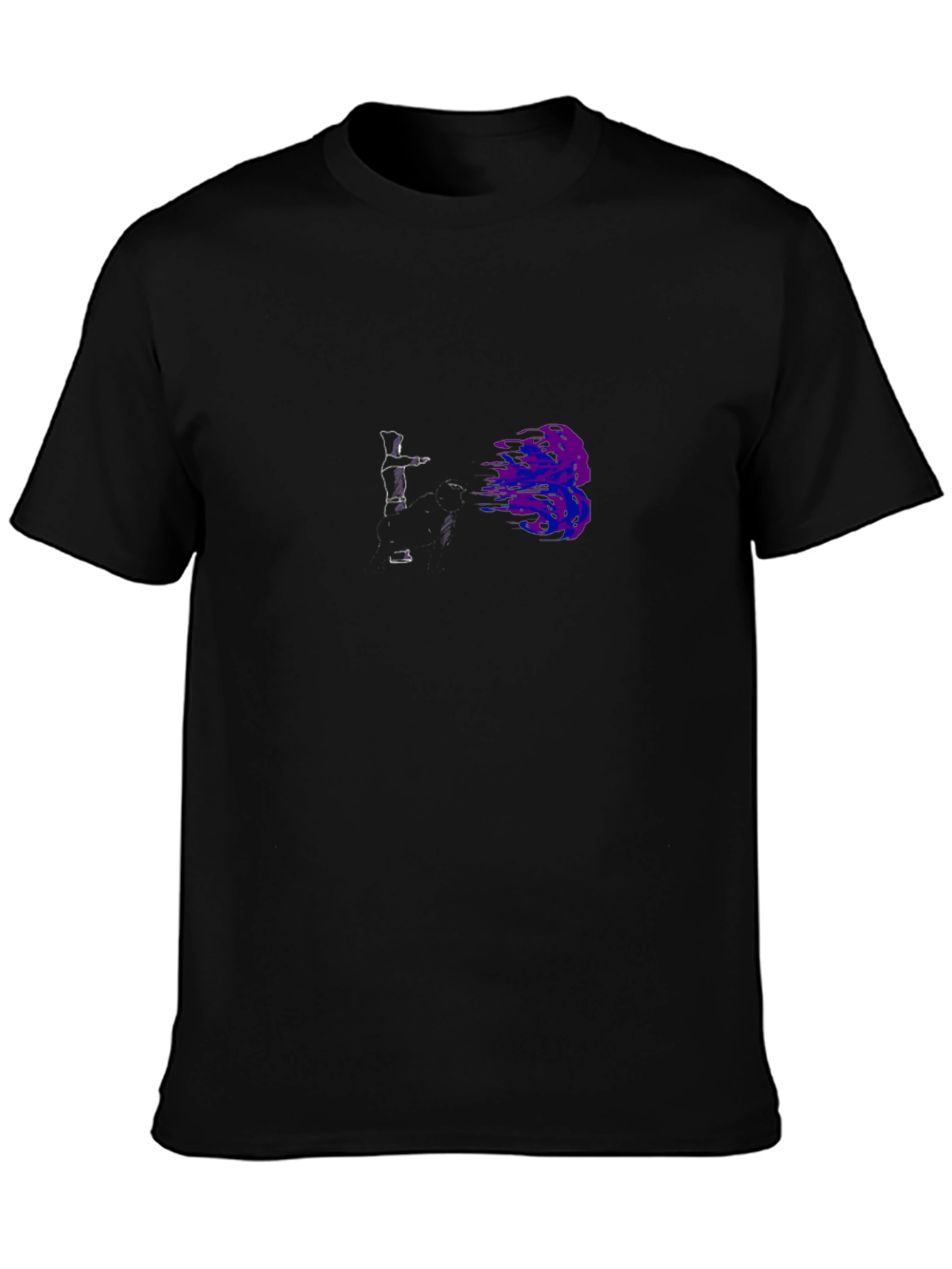 Abstract Spray Paint Art Black Tee