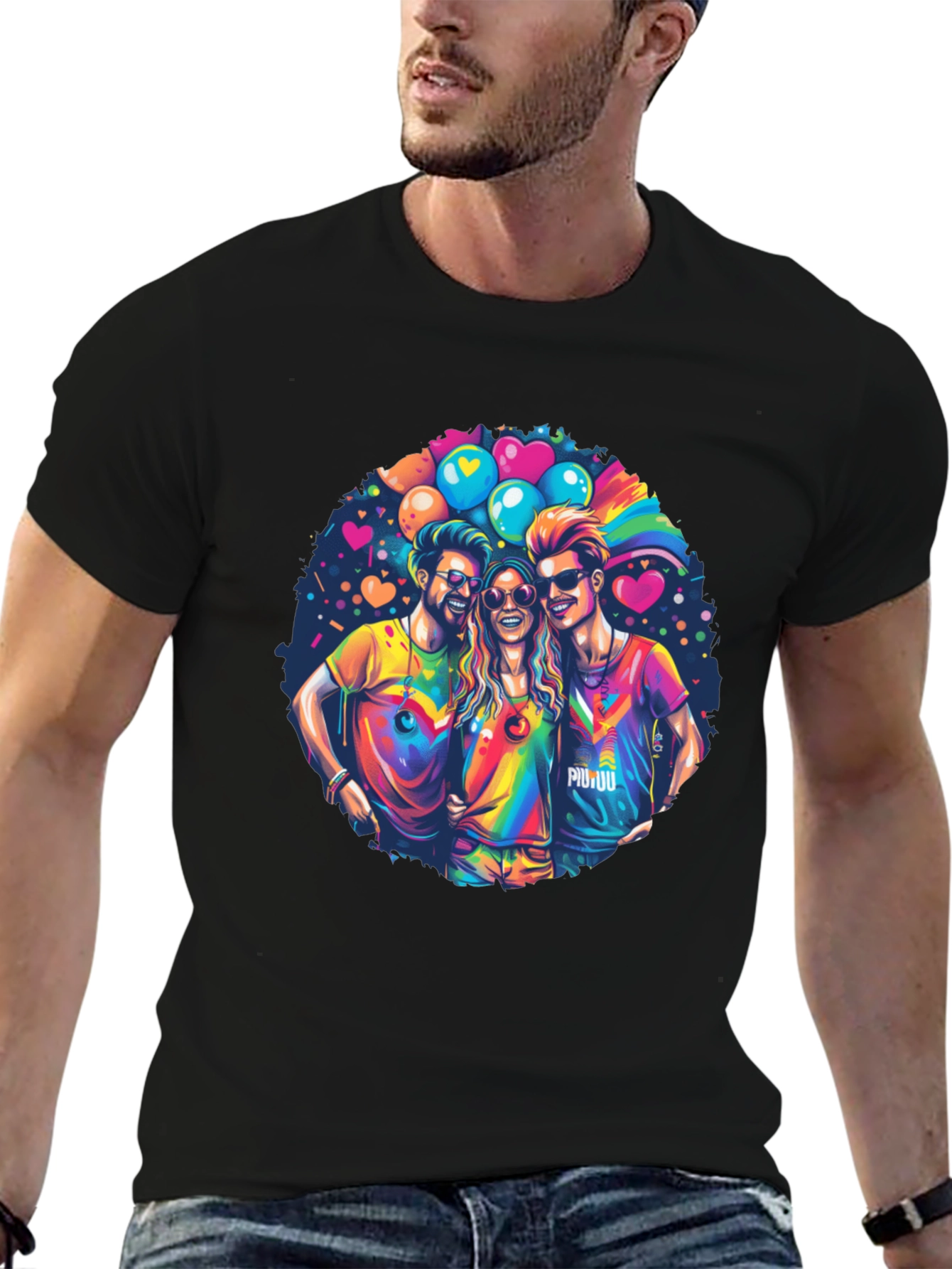 Rainbow Pride Friends Graphic T-Shirt