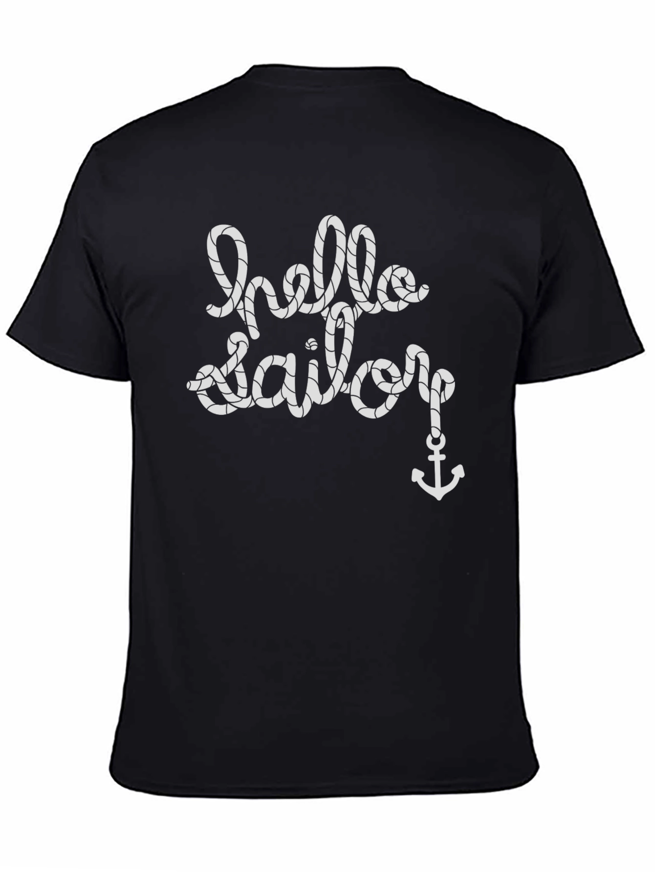 Hello Sailor Nautical Rope Anchor Graphic T-Shirt