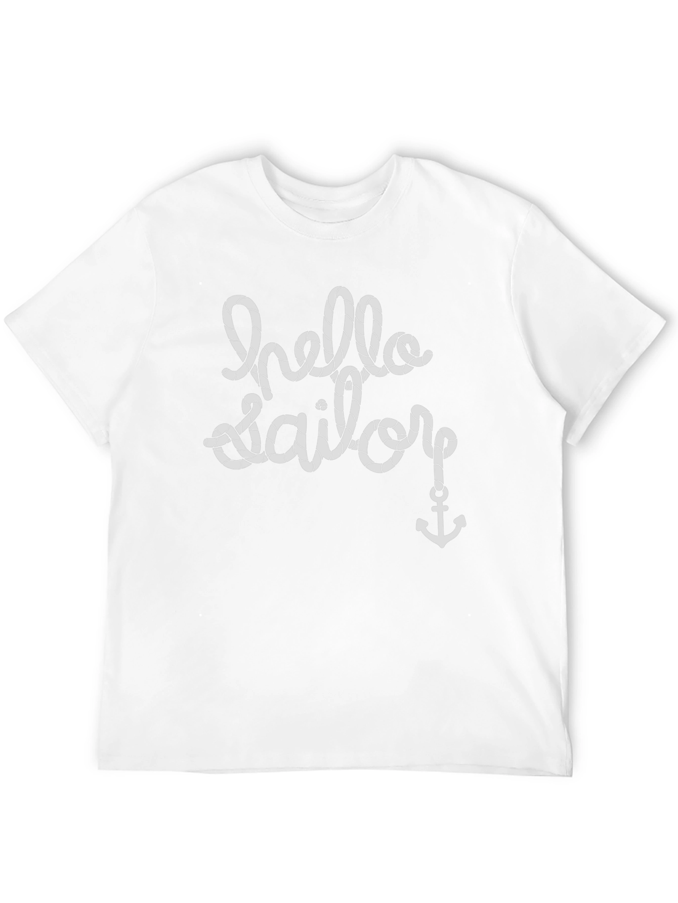 Hello Sailor Nautical Rope Anchor Graphic T-Shirt