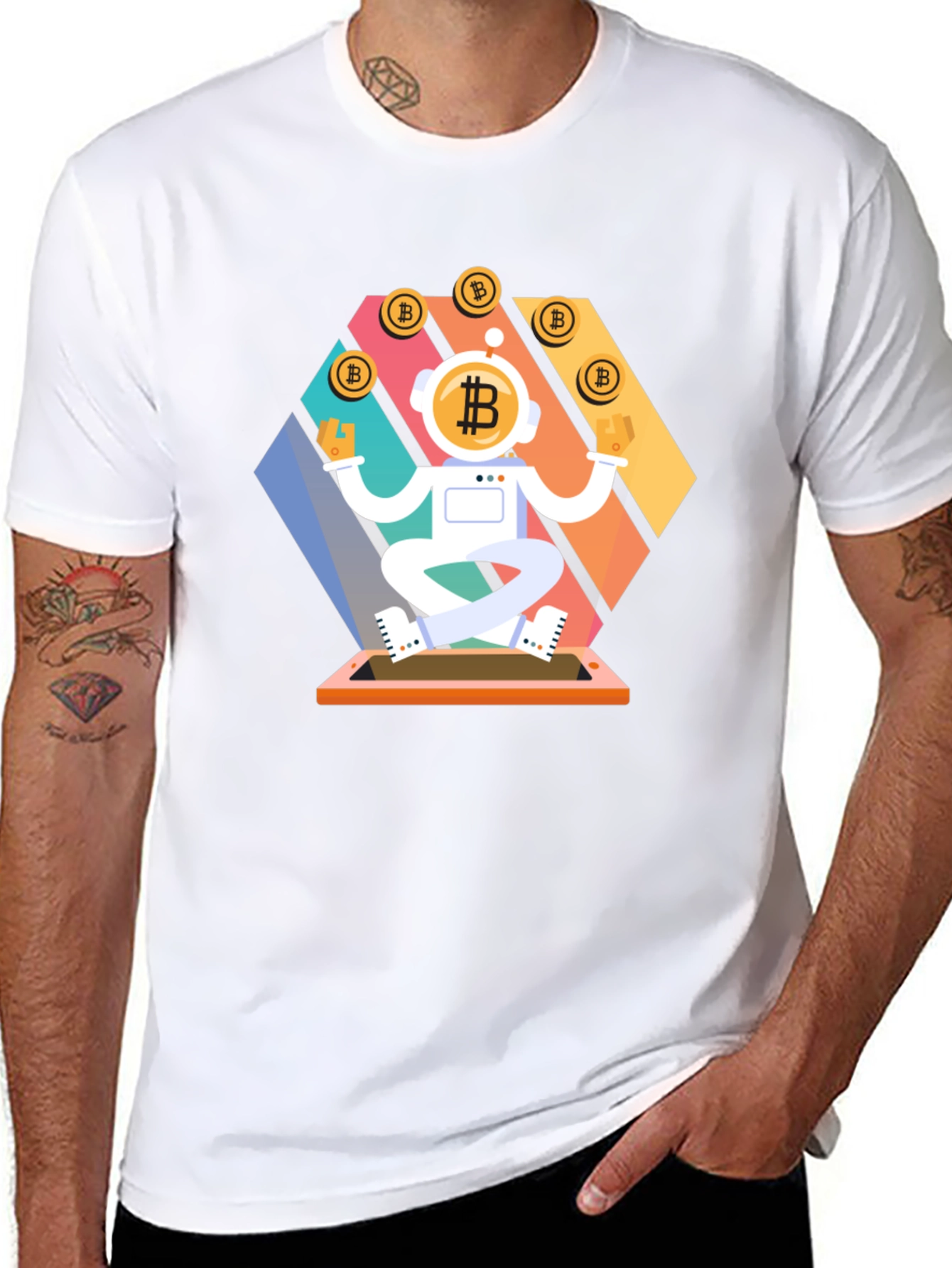 Bitcoin Astronaut T-Shirt: Crypto Space Explorer Tee