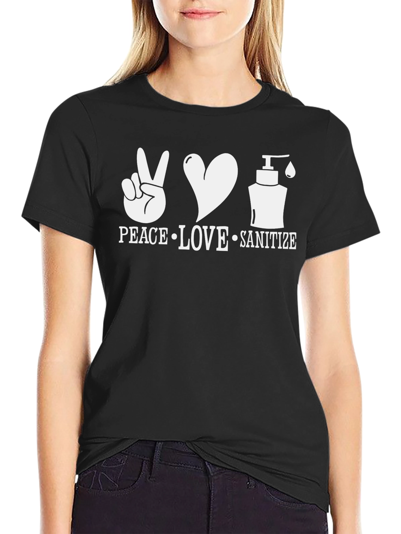 Peace Love Sanitize Graphic T-Shirt