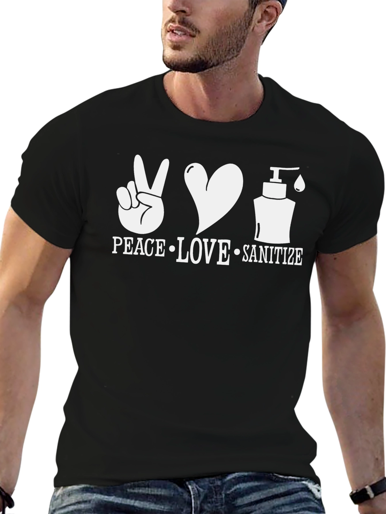 Peace Love Sanitize Graphic T-Shirt