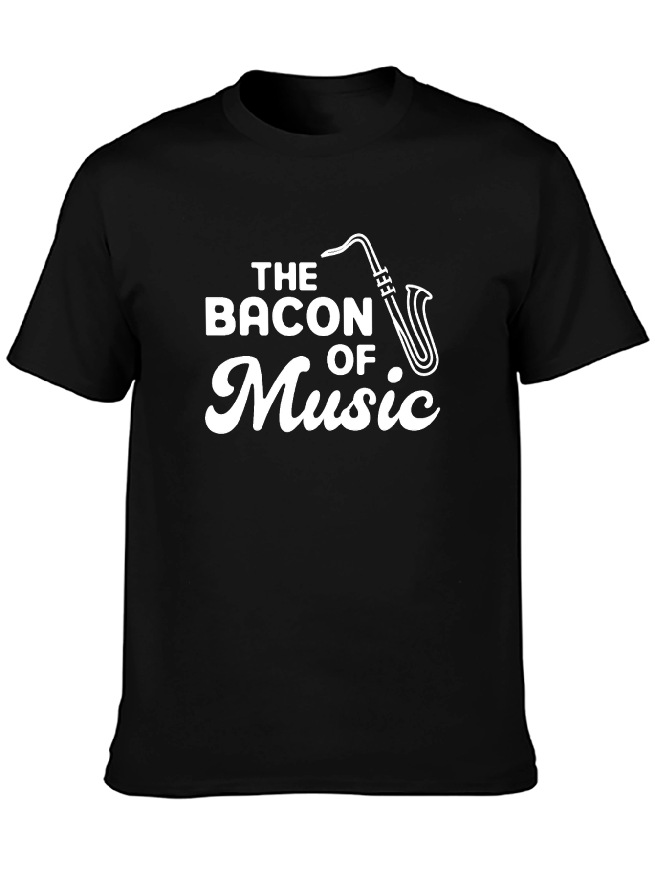 Bacon of Music Saxophone Graphic T-Shirt