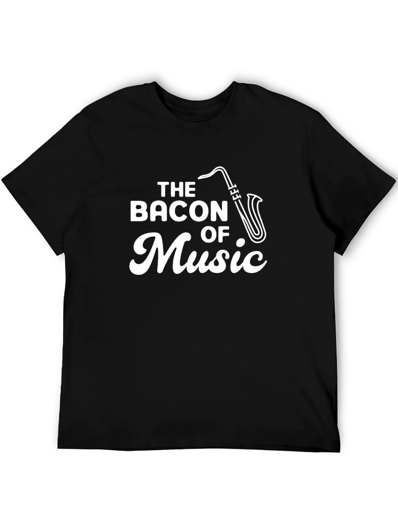 Bacon of Music Saxophone Graphic T-Shirt
