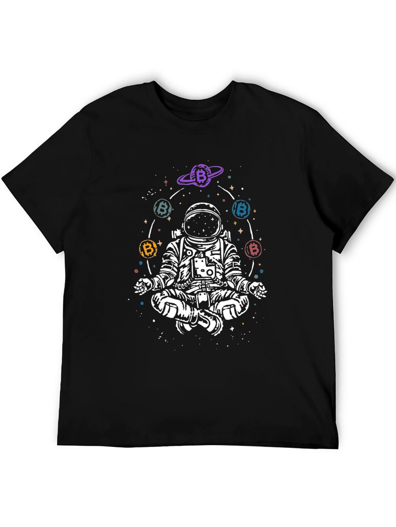 Astronaut Bitcoin Meditation T-Shirt
