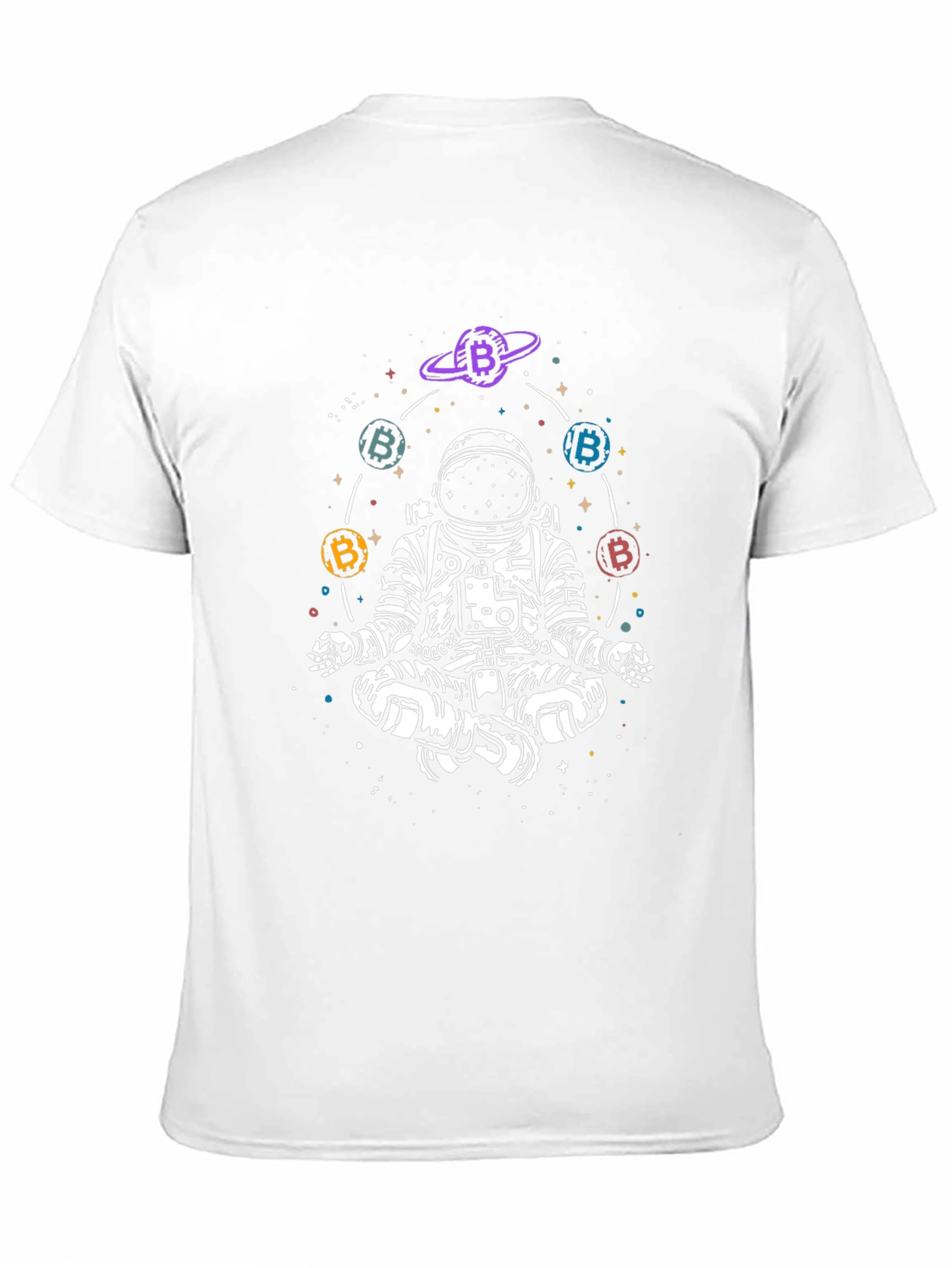 Astronaut Bitcoin Meditation T-Shirt