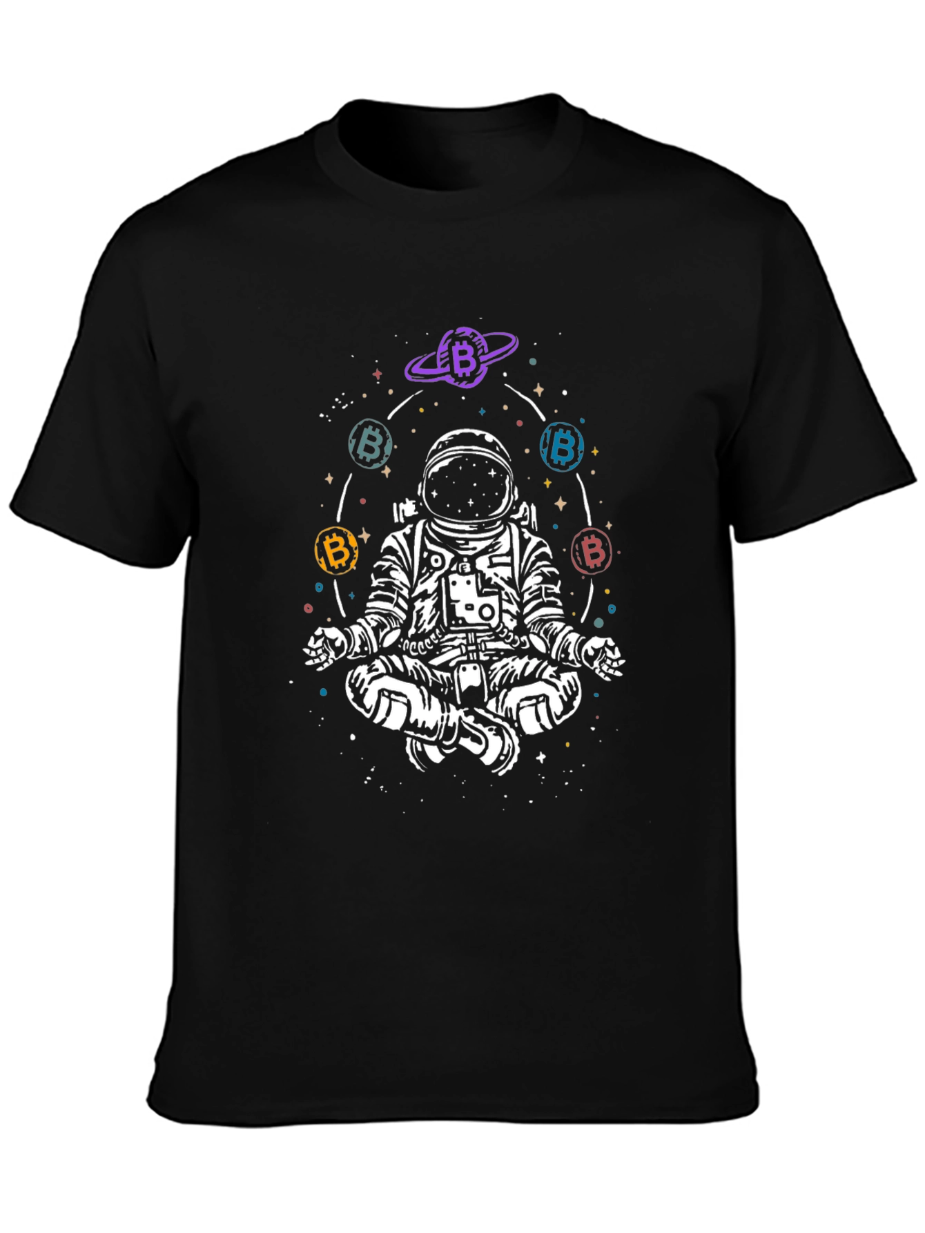 Astronaut Bitcoin Meditation T-Shirt