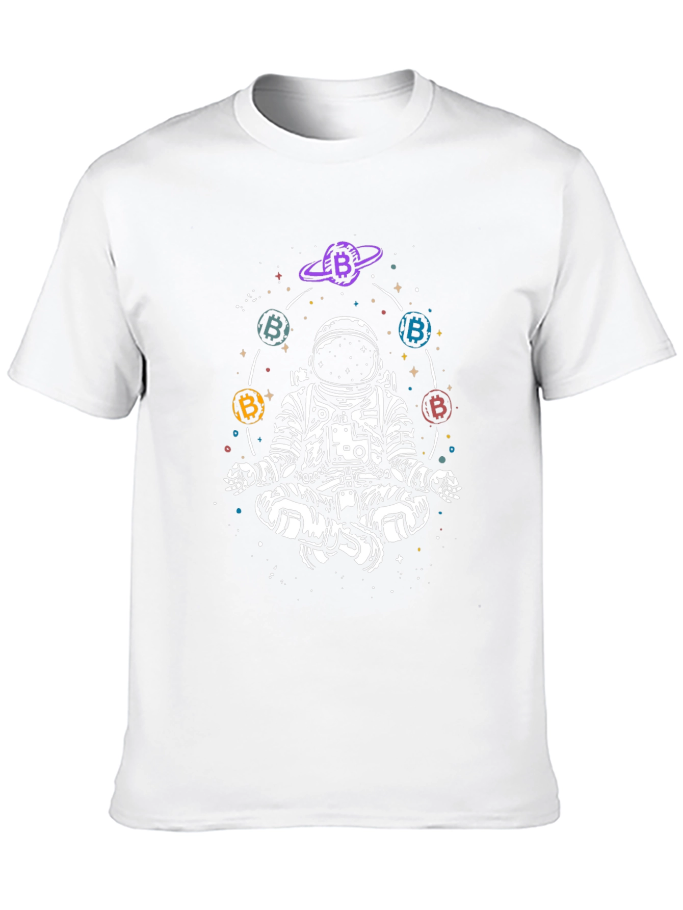 Astronaut Bitcoin Meditation T-Shirt