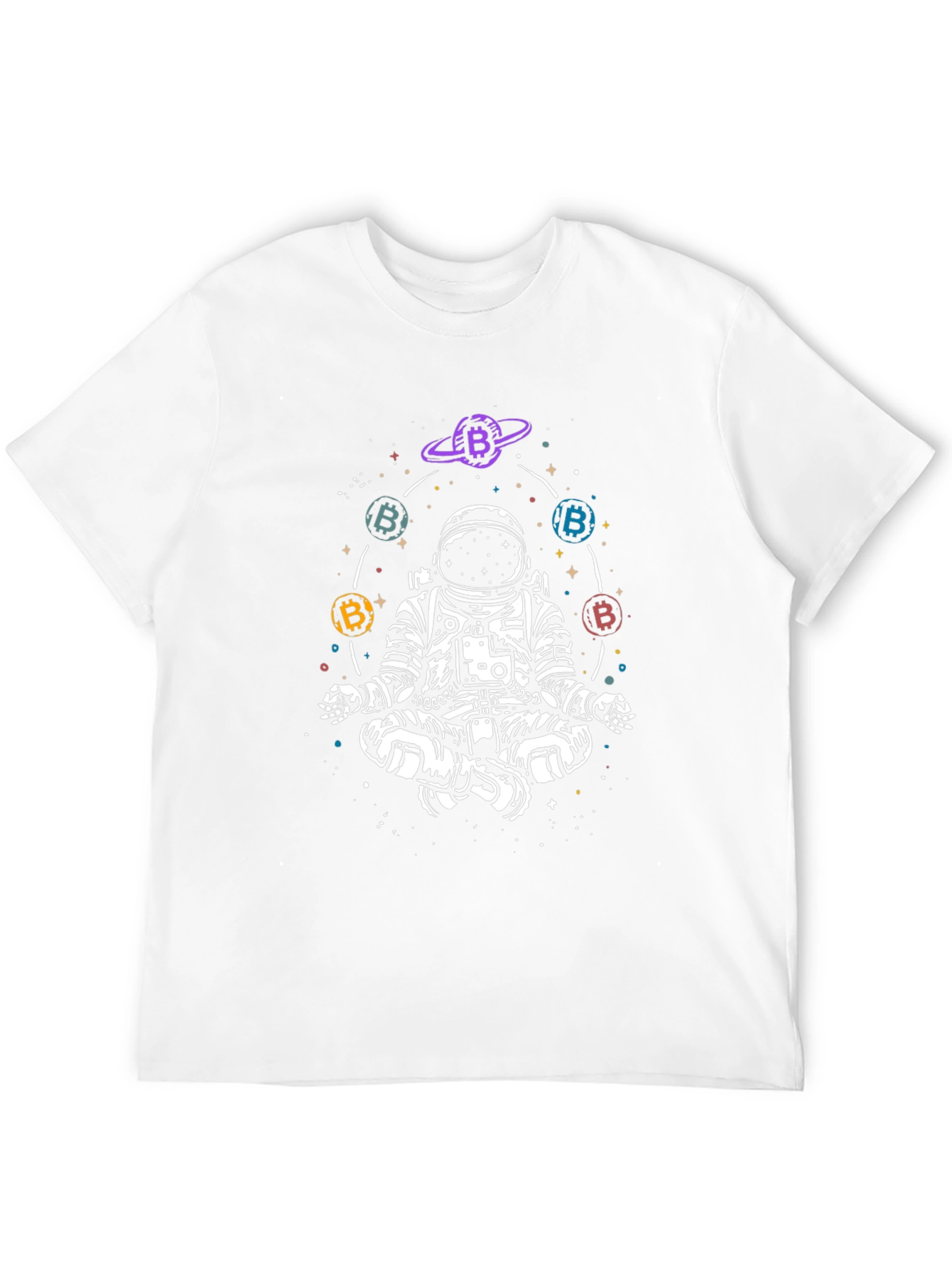 Astronaut Bitcoin Meditation T-Shirt
