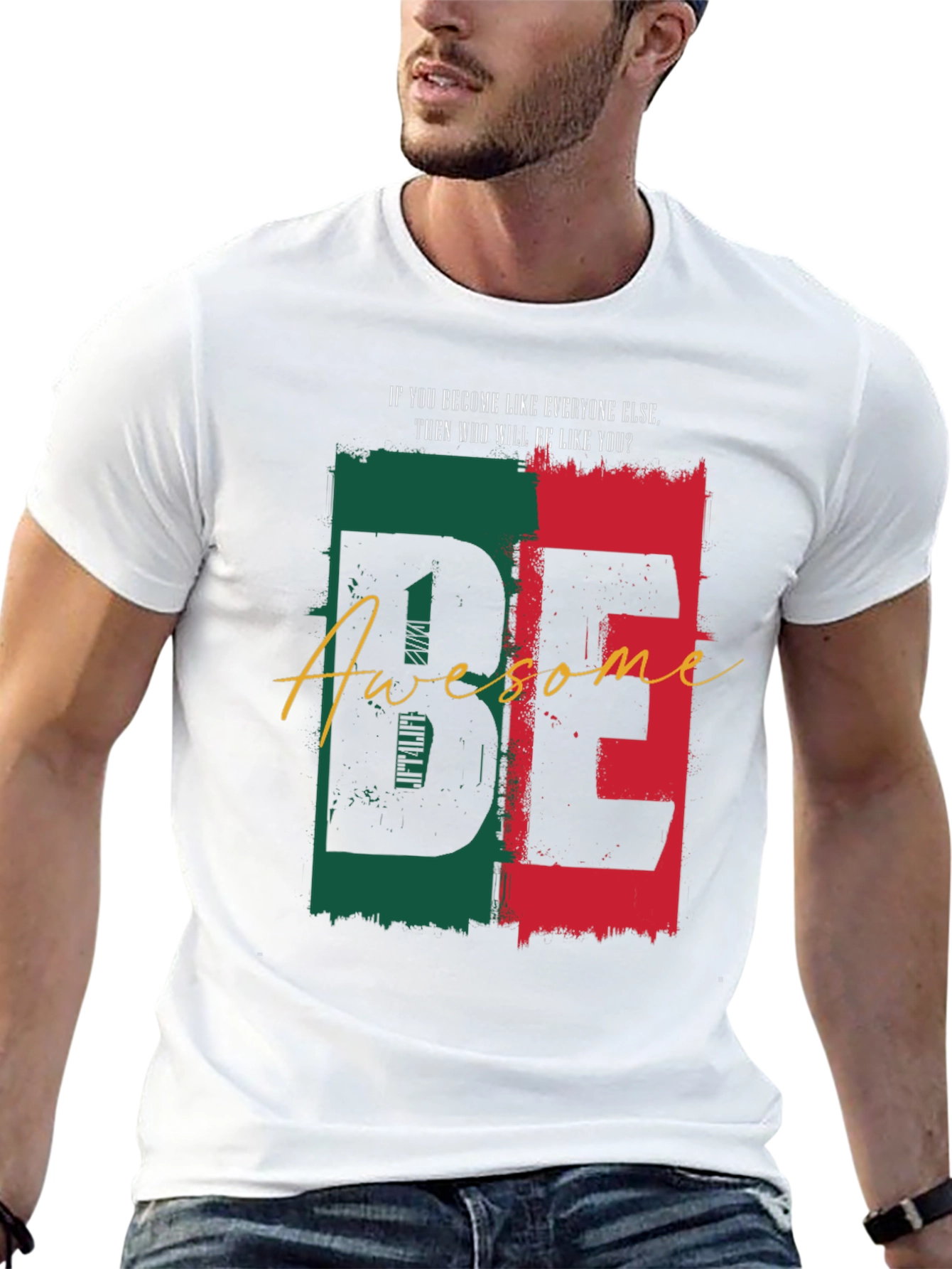 Be Awesome Graphic Print T-Shirt