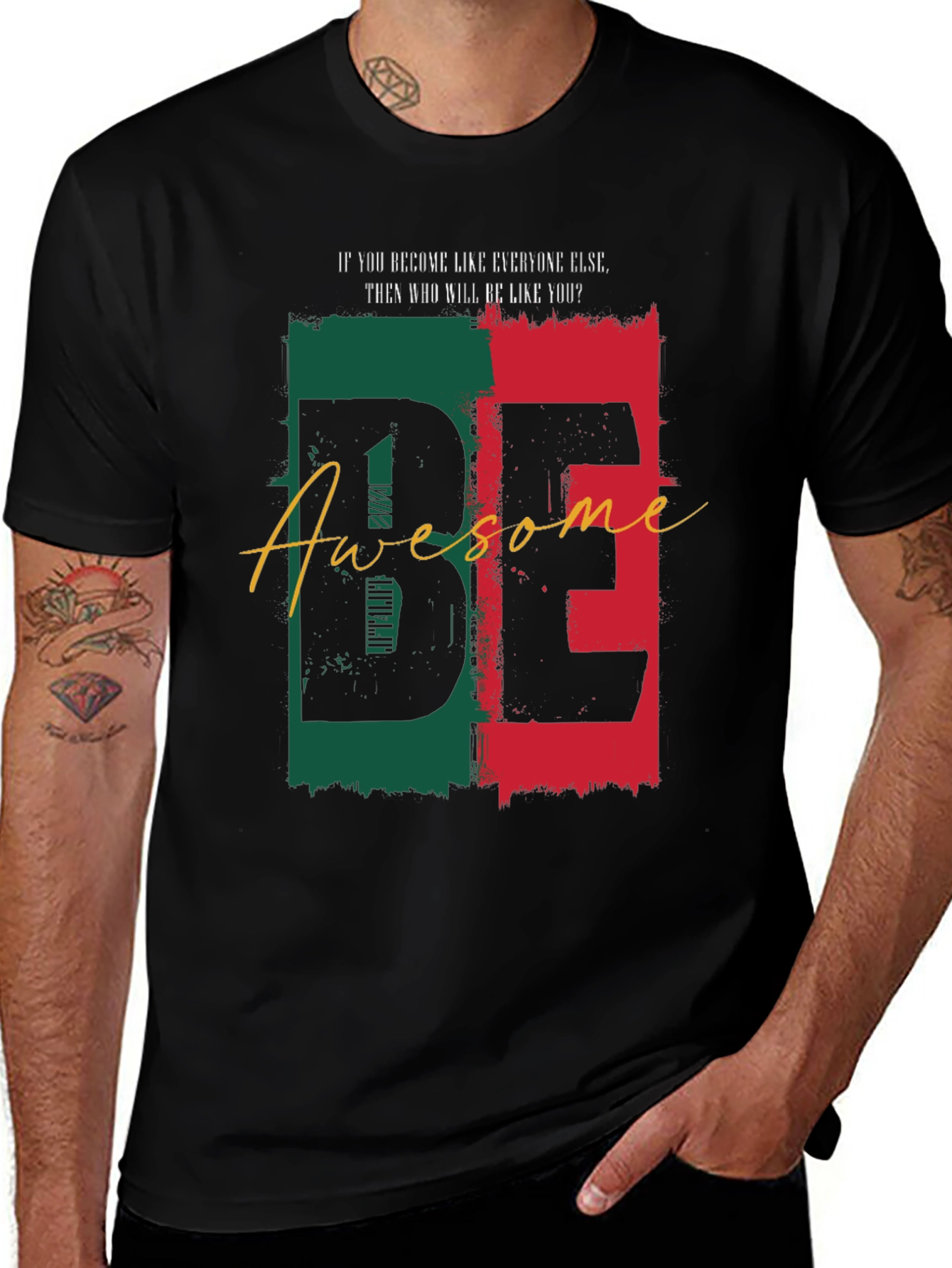 Be Awesome Graphic Print T-Shirt