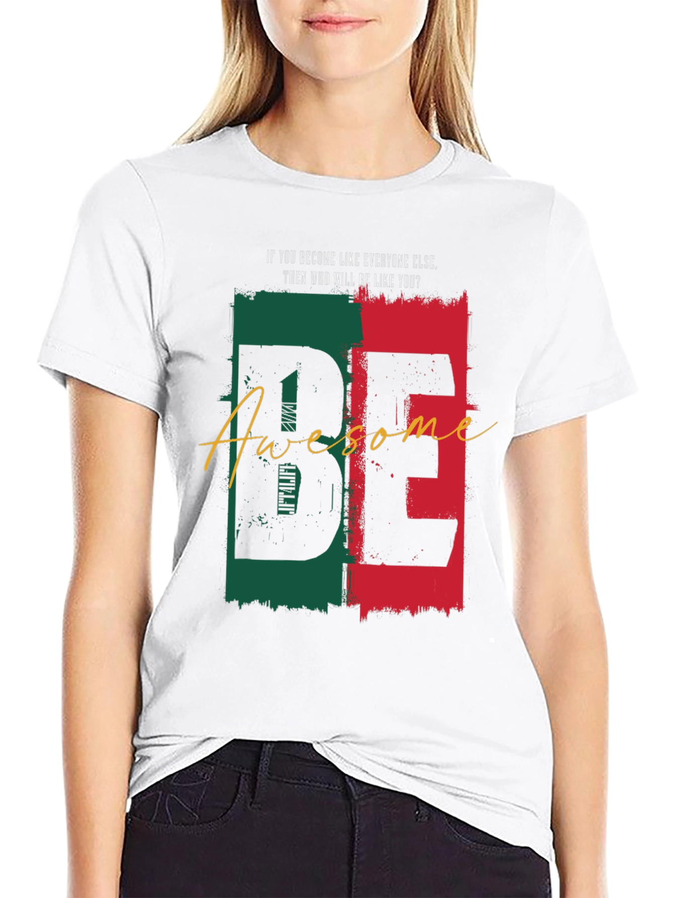 Be Awesome Graphic Print T-Shirt