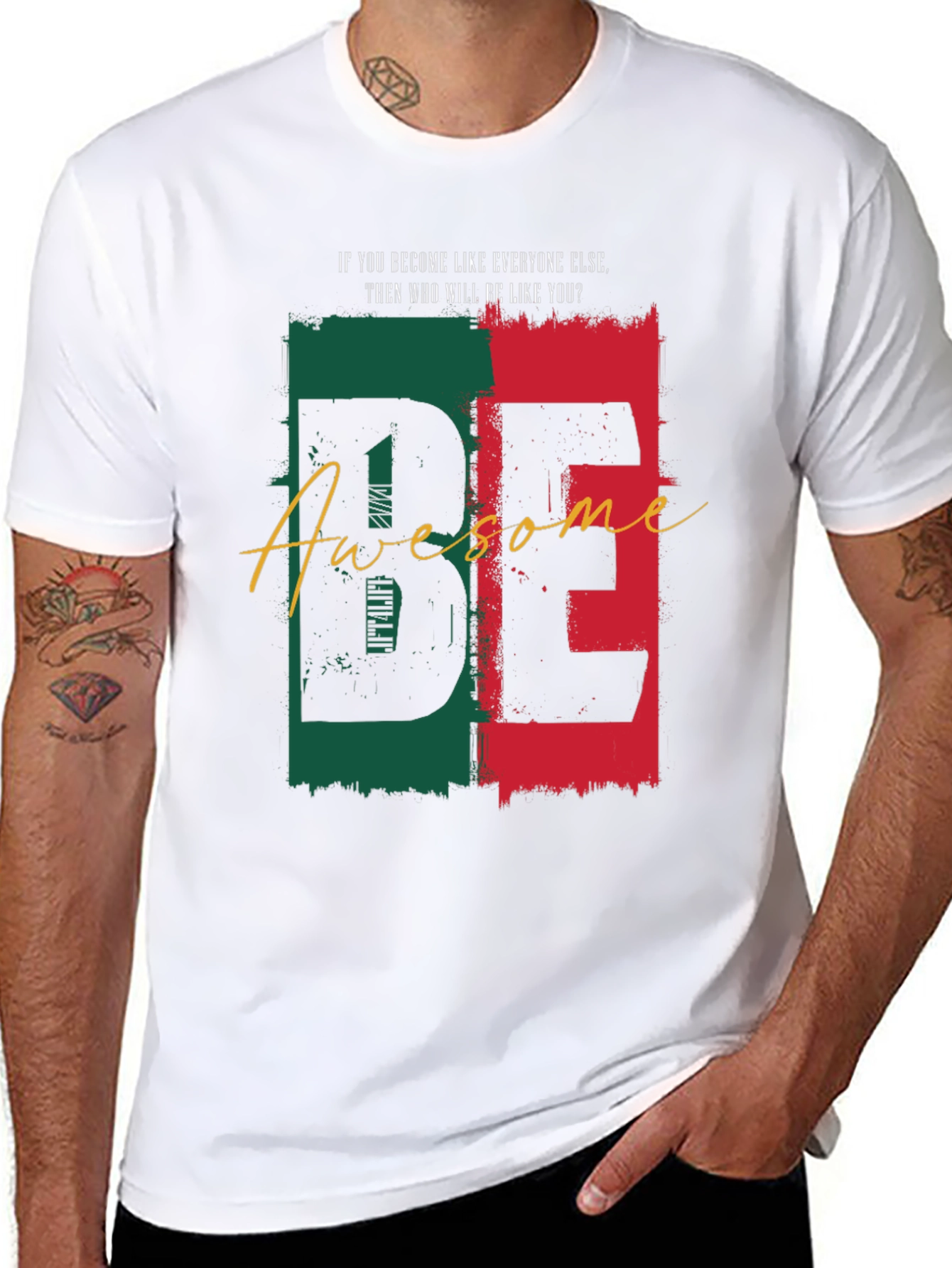 Be Awesome Graphic Print T-Shirt