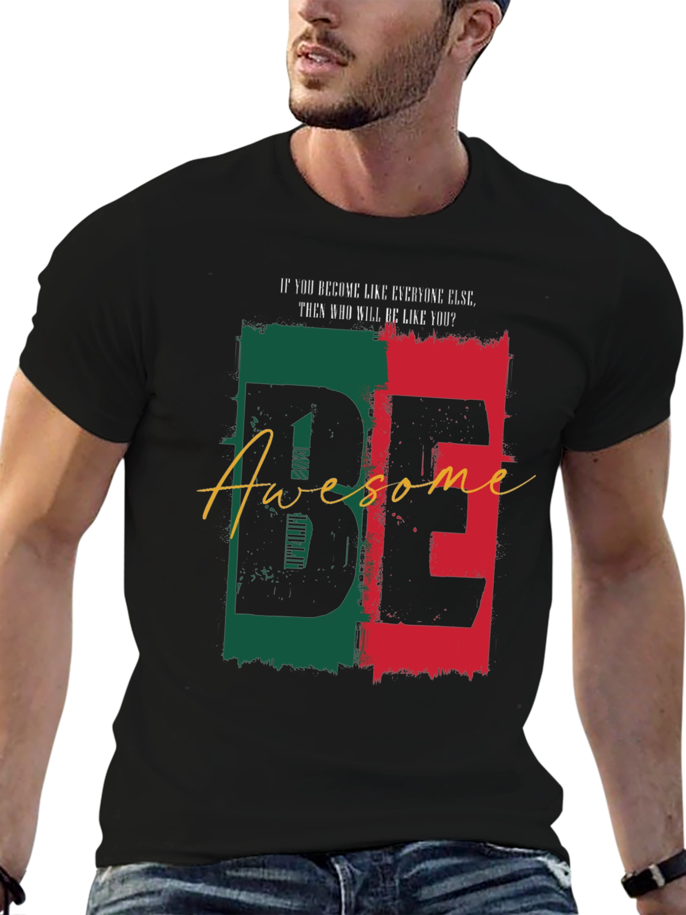 Be Awesome Graphic Print T-Shirt