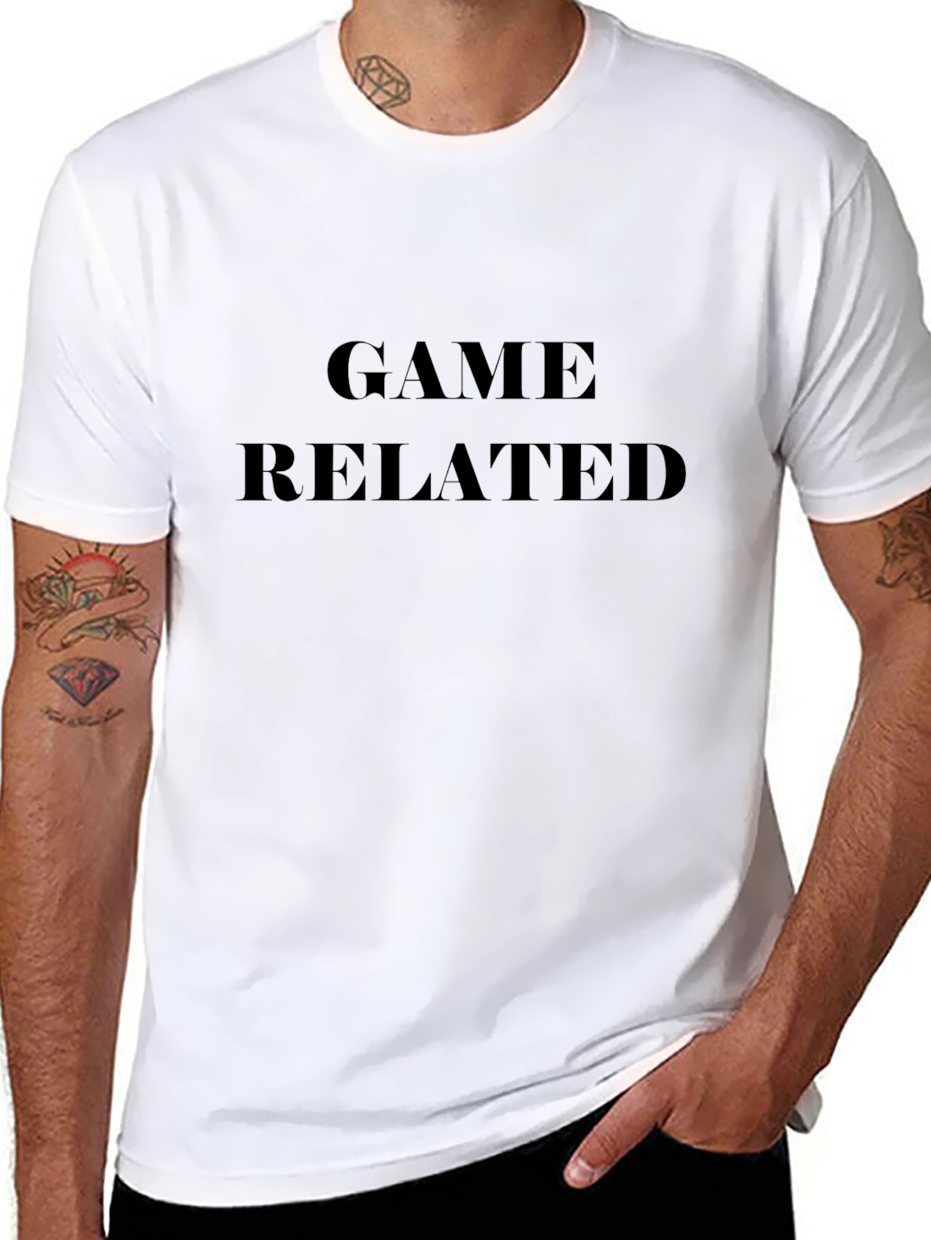 Game Related Black Graphic T-Shirt