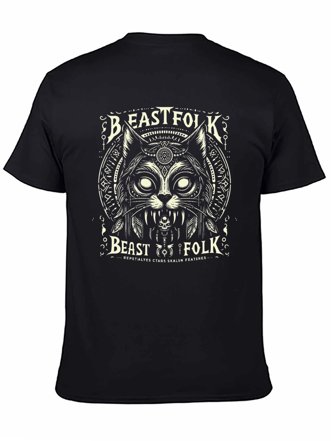 Beastfolk Graphic Tee - Black Cotton T-Shirt